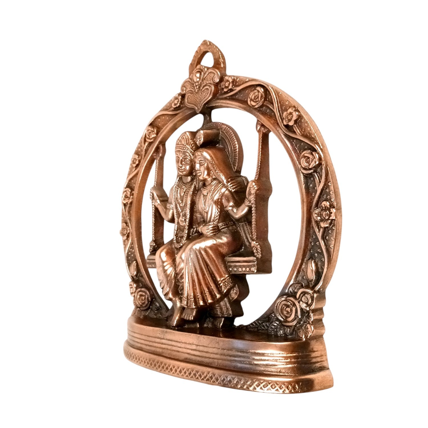 Radha Krishan on Swing Wall Hanging Showpiece | Decorative Idol | Tabletop & Wall Decor for Home | Spiritual Handicraft Gift Festivals - 12 Inch - Apkamart