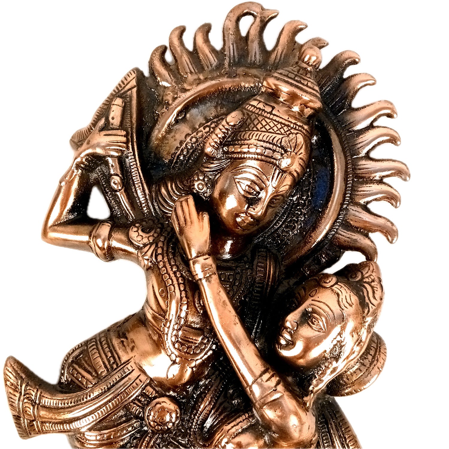 Radha Krishna Wall Hanging Idol - Dancing Pose | Shri Krishna Radha Wall Art Statue For Big Walls - for Gift, Home, Living Room, Office, Puja Room Decoration - 24 Inch - Apkamart #Style_Design 1