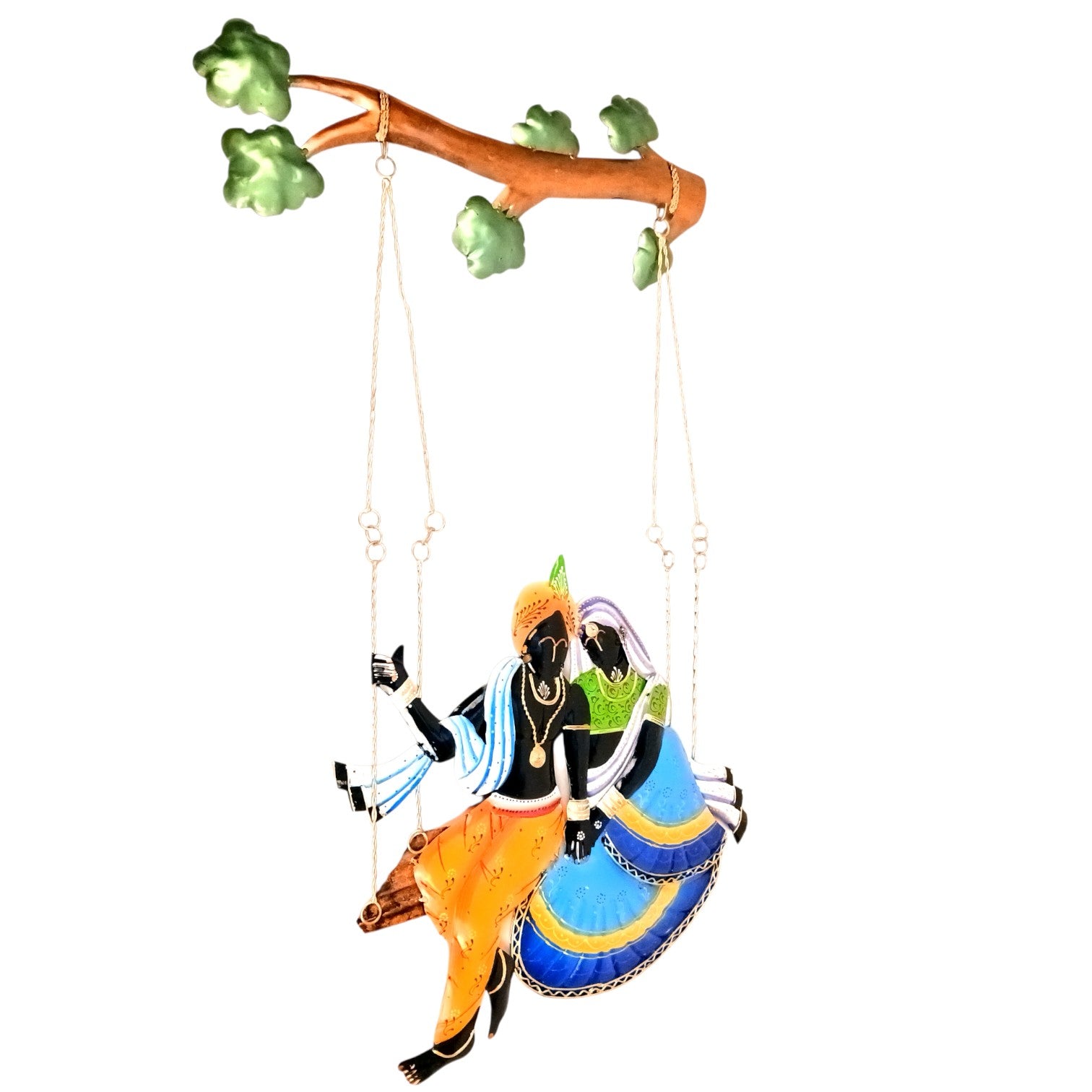 Radha Krishan Wall Hanging for Home Decor | Decorative Wall Art for Living Room, Bedroom & Office | Stylish Wall Hanging Showpiece & Gift Item - 35 Inch - Apkamart
