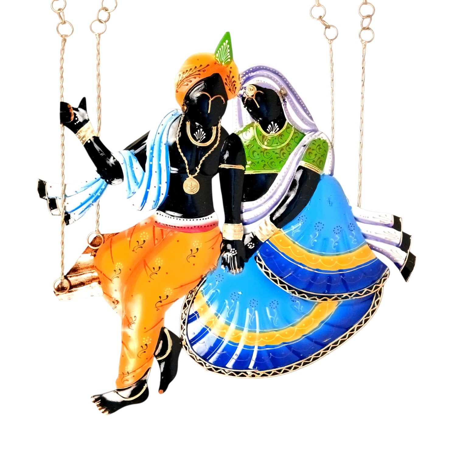 Radha Krishan Wall Hanging for Home Decor | Decorative Wall Art for Living Room, Bedroom & Office | Stylish Wall Hanging Showpiece & Gift Item - 35 Inch - Apkamart