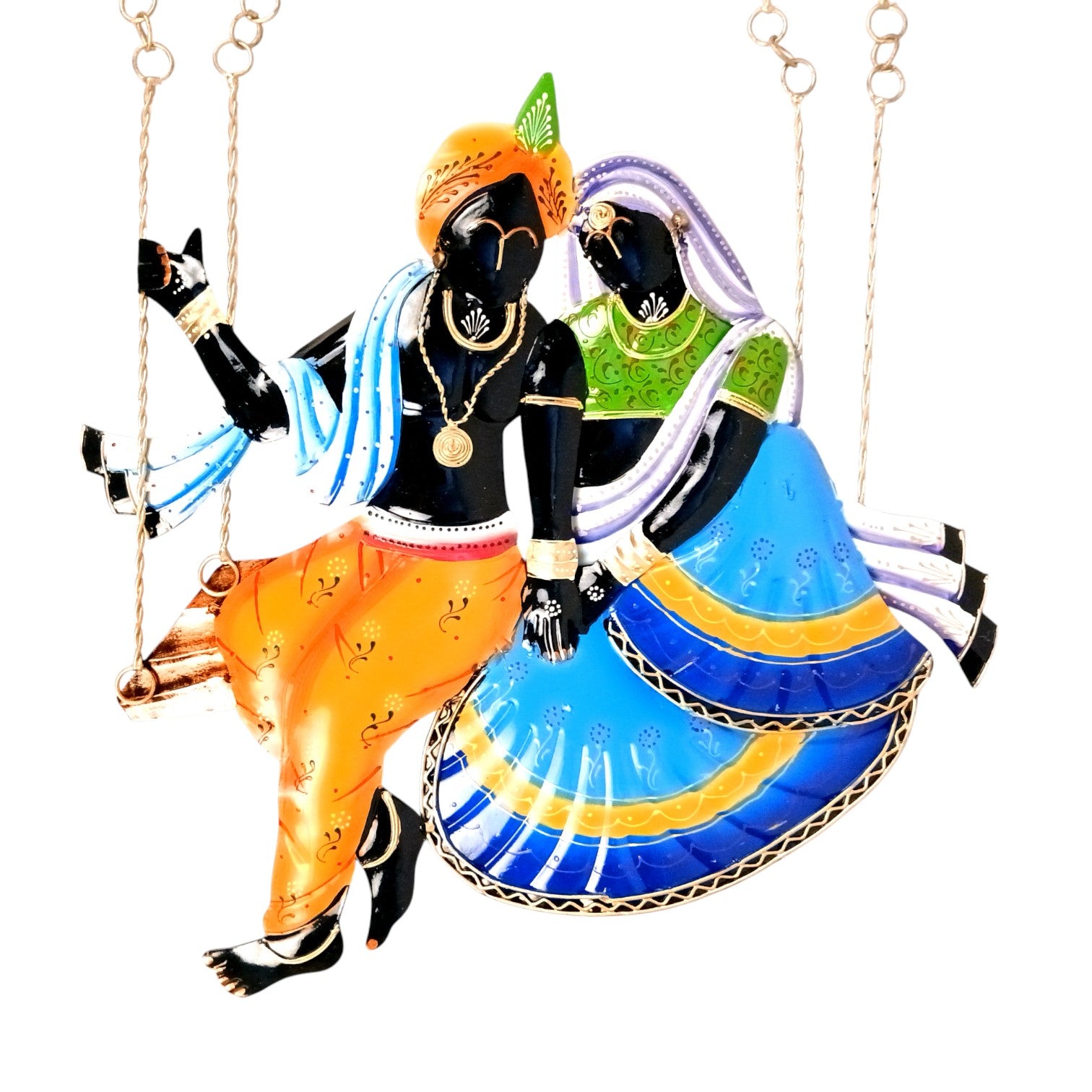 Radha Krishan Wall Hanging for Home Decor | Decorative Wall Art for Living Room, Bedroom & Office | Stylish Wall Hanging Showpiece & Gift Item - 35 Inch - Apkamart