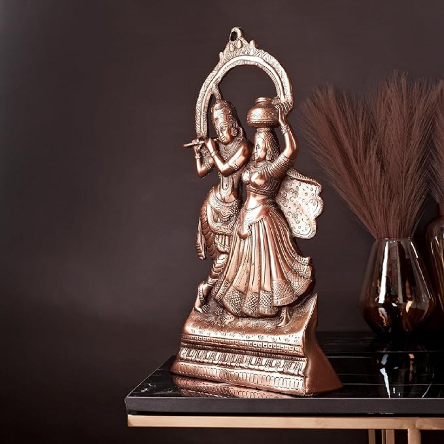 Radha Krishna Wall Hanging Idol - for Gift, Home, Living Room, Office, Puja Room Decoration - 16 Inch - Apkamart #Style_Design 1