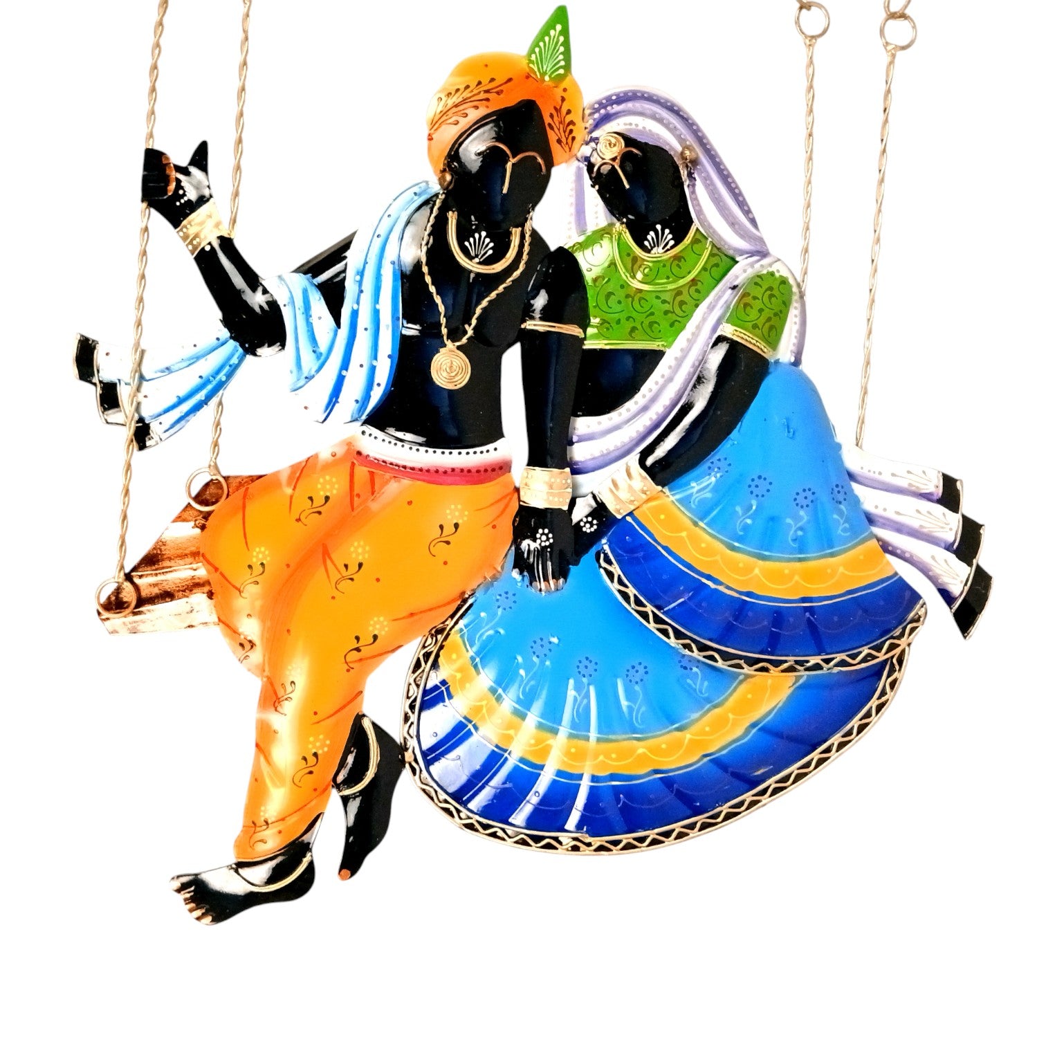 Radha Krishan Wall Hanging for Home Decor | Decorative Wall Art for Living Room, Bedroom & Office | Stylish Wall Hanging Showpiece & Gift Item - 35 Inch - Apkamart