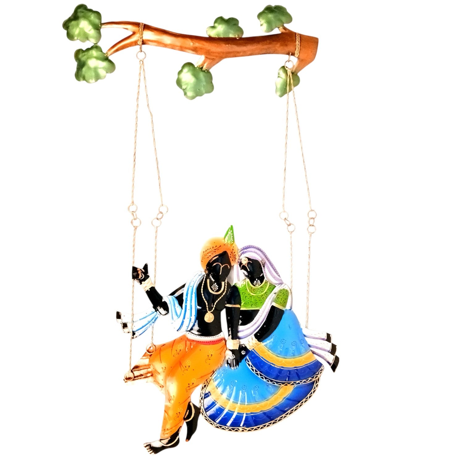Radha Krishan Wall Hanging for Home Decor | Decorative Wall Art for Living Room, Bedroom & Office | Stylish Wall Hanging Showpiece & Gift Item - 35 Inch - Apkamart