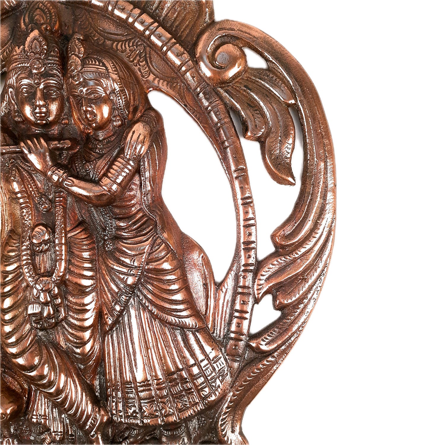 Radha Krishna Idol Wall Hanging Art | Radhe Krishna Wall Statue Murti | Wedding Gift for Couples | Religious Gift - for Home, Living Room, Office, Puja , Entrance Decoration - Apkamart