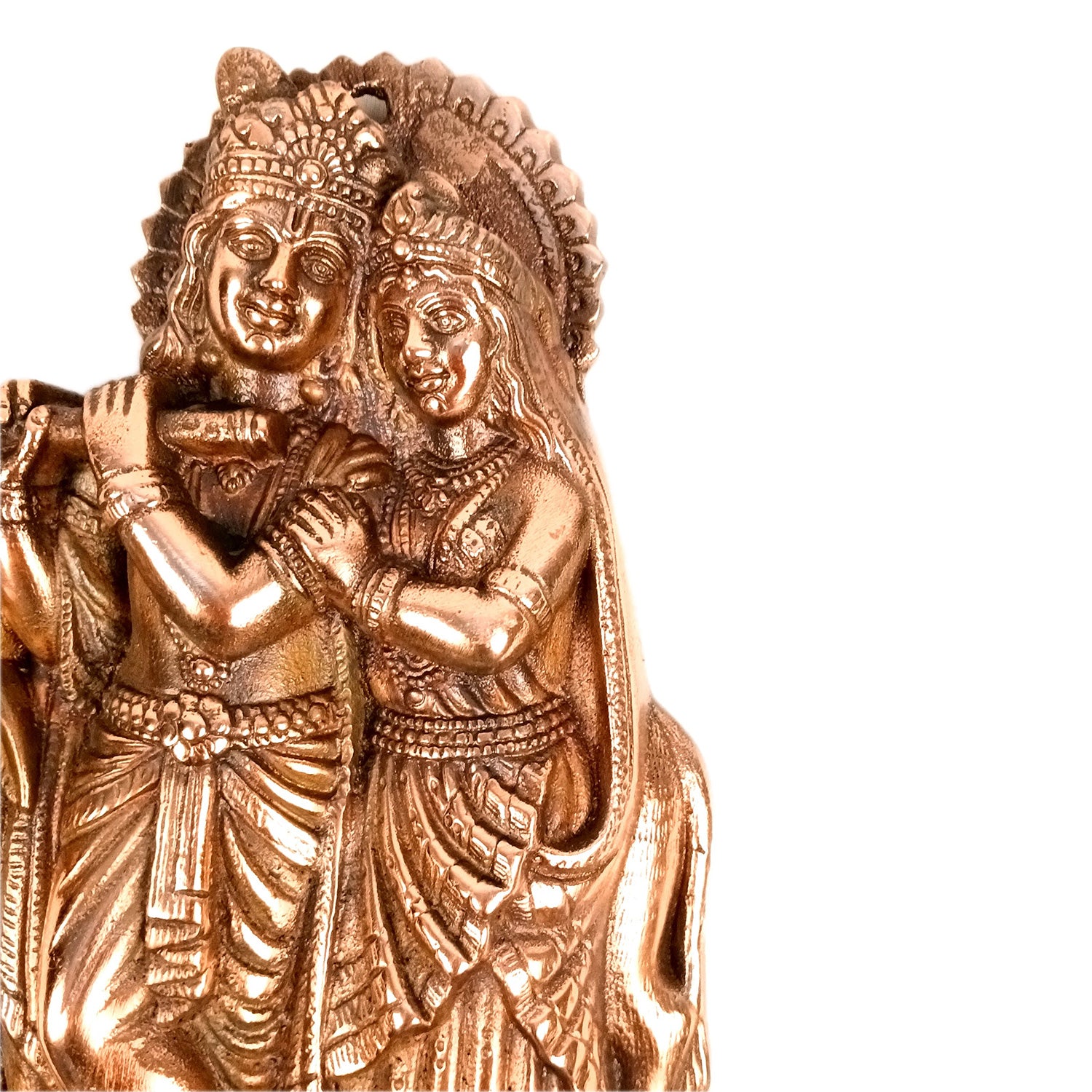 Radha Krishna Wall Hanging | Radhe Krishna With Cow Wall Statue | Wedding Gift for Couples - for Home, Living Room, Office, Puja, Entrance Decoration - 11 Inch - Apkamart