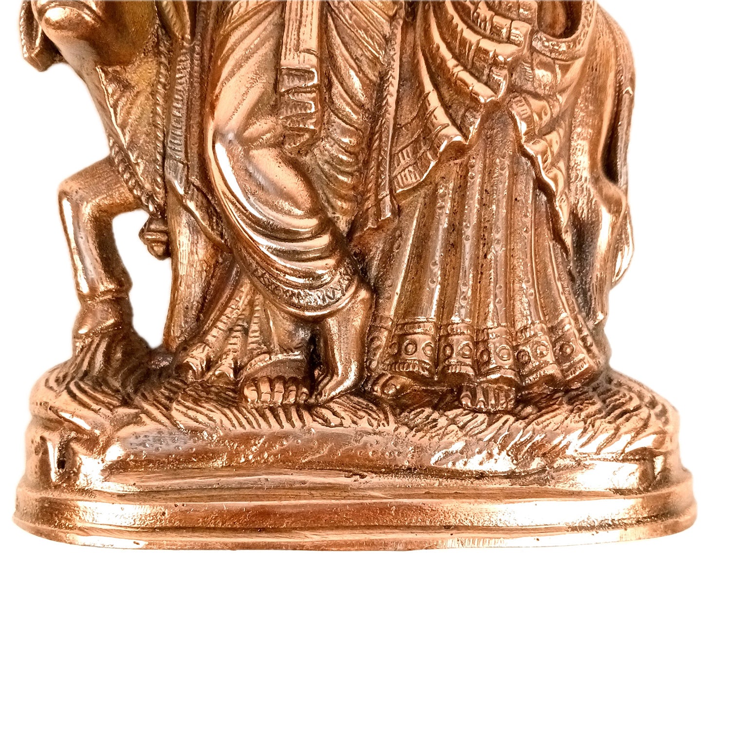 Radha Krishna Wall Hanging | Radhe Krishna With Cow Wall Statue | Wedding Gift for Couples - for Home, Living Room, Office, Puja, Entrance Decoration - 11 Inch - Apkamart