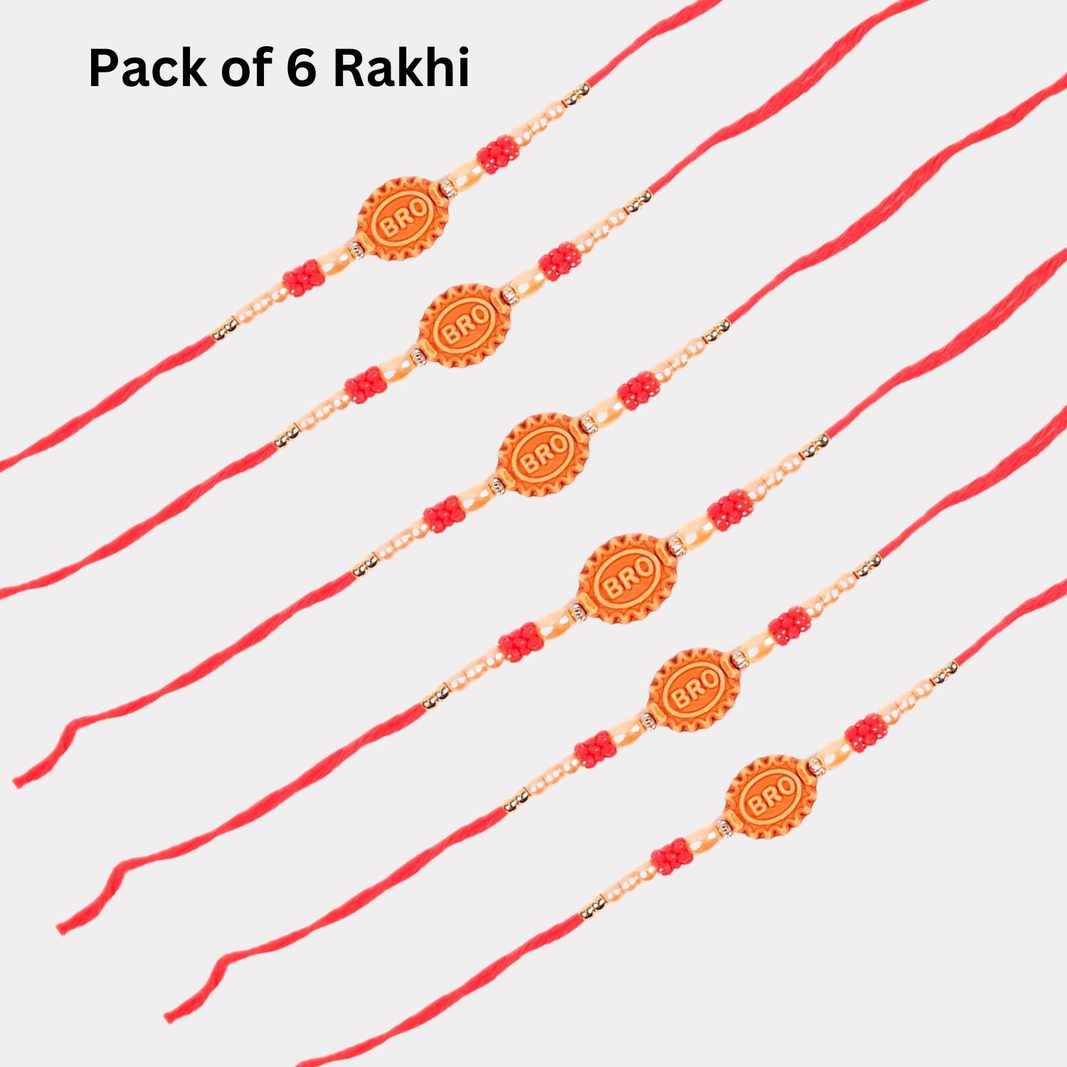 Rakhi - Bro Design | Rakhi Designer Combo for Bhaiya, Bhabhi, Bhai, Sister In Law & Kids | For Raksha Bandhan - apkamart #Style_Pack of 6