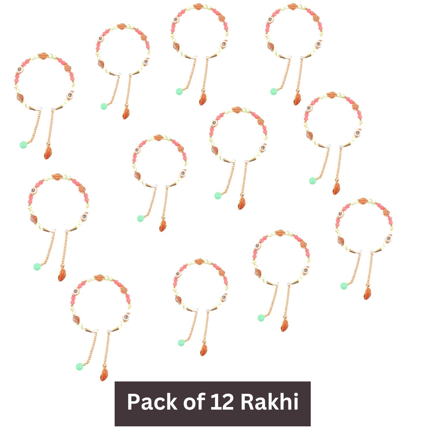 Rakhi Bracelet Designer | Chudi Rakhi Designer Combo for Bhabhi, Sister in Law - apkamart #Style_Pack of 12