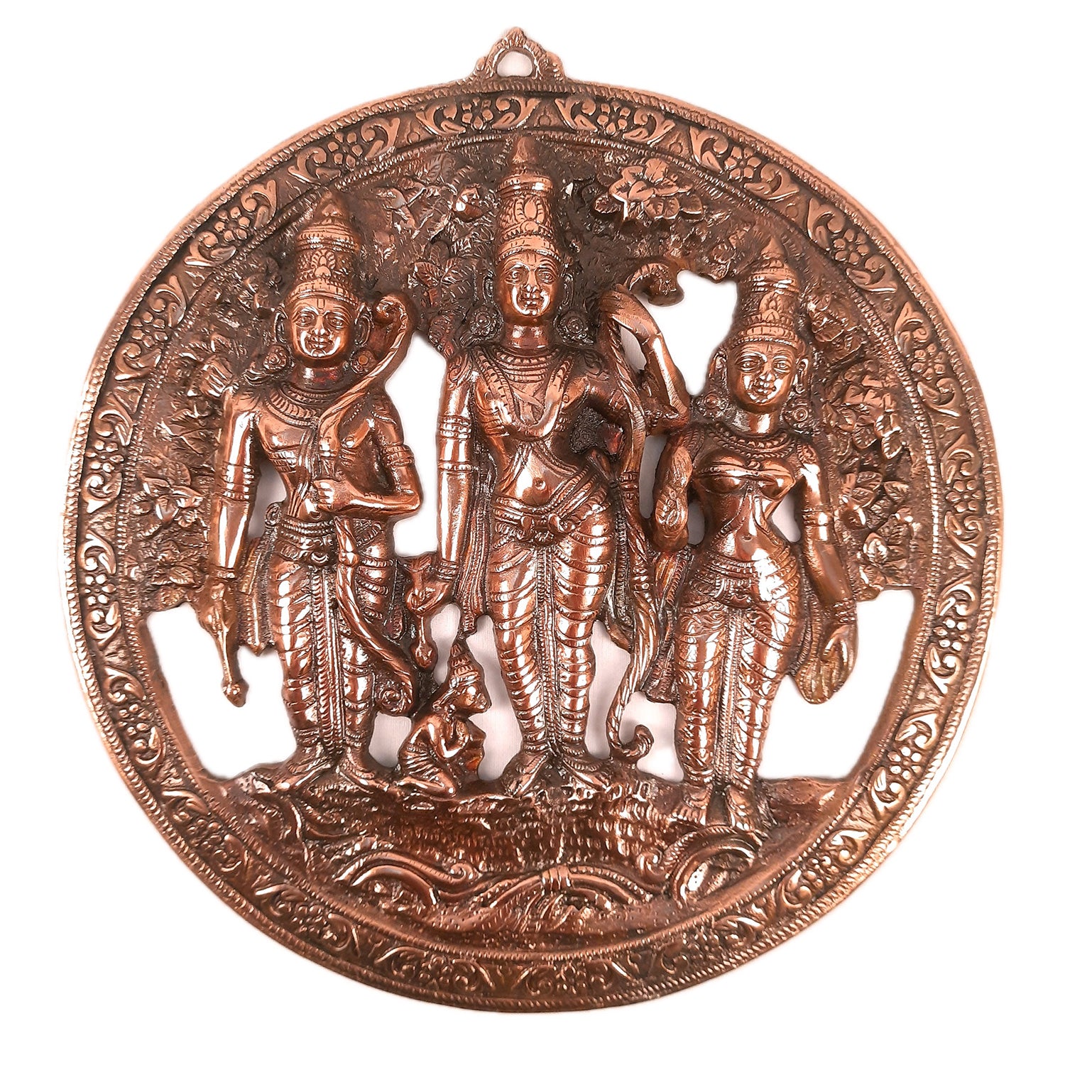 Ram Darbar Wall Hanging Statue | Shri Ram, Sita, Laxman With Hanuman Wall Idol - for Puja Room, Home, Living Room, Temple, Office & Gifts - 16 Inch - Apkamart