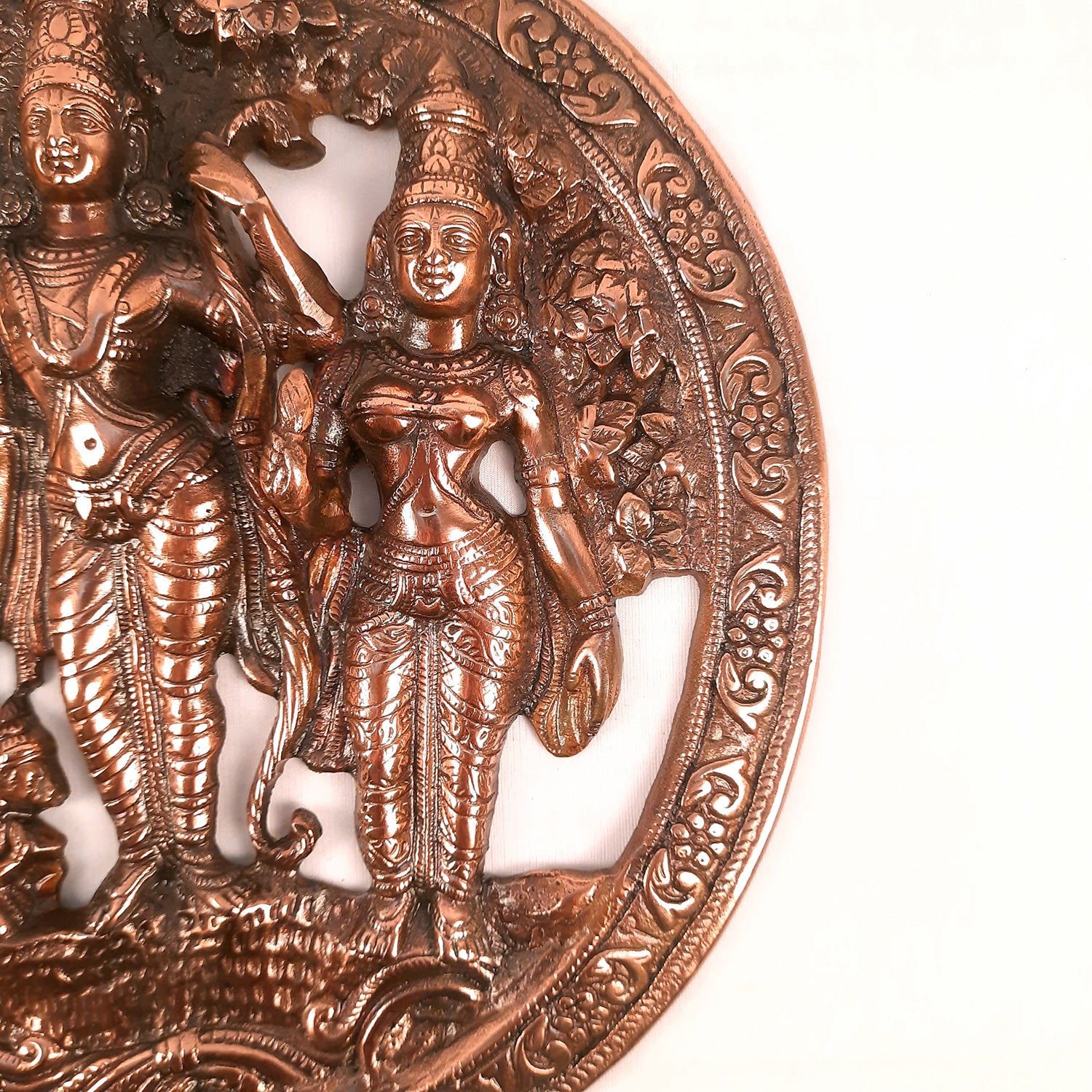 Ram Darbar Wall Hanging Statue | Shri Ram, Sita, Laxman With Hanuman Wall Idol - for Puja Room, Home, Living Room, Temple, Office & Gifts - 16 Inch - Apkamart