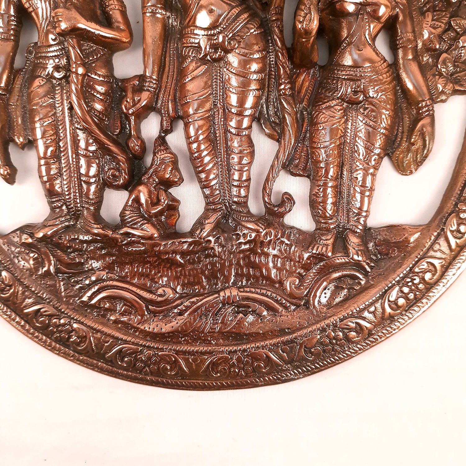 Ram Darbar Wall Hanging Statue | Shri Ram, Sita, Laxman With Hanuman Wall Idol - for Puja Room, Home, Living Room, Temple, Office & Gifts - 16 Inch - Apkamart