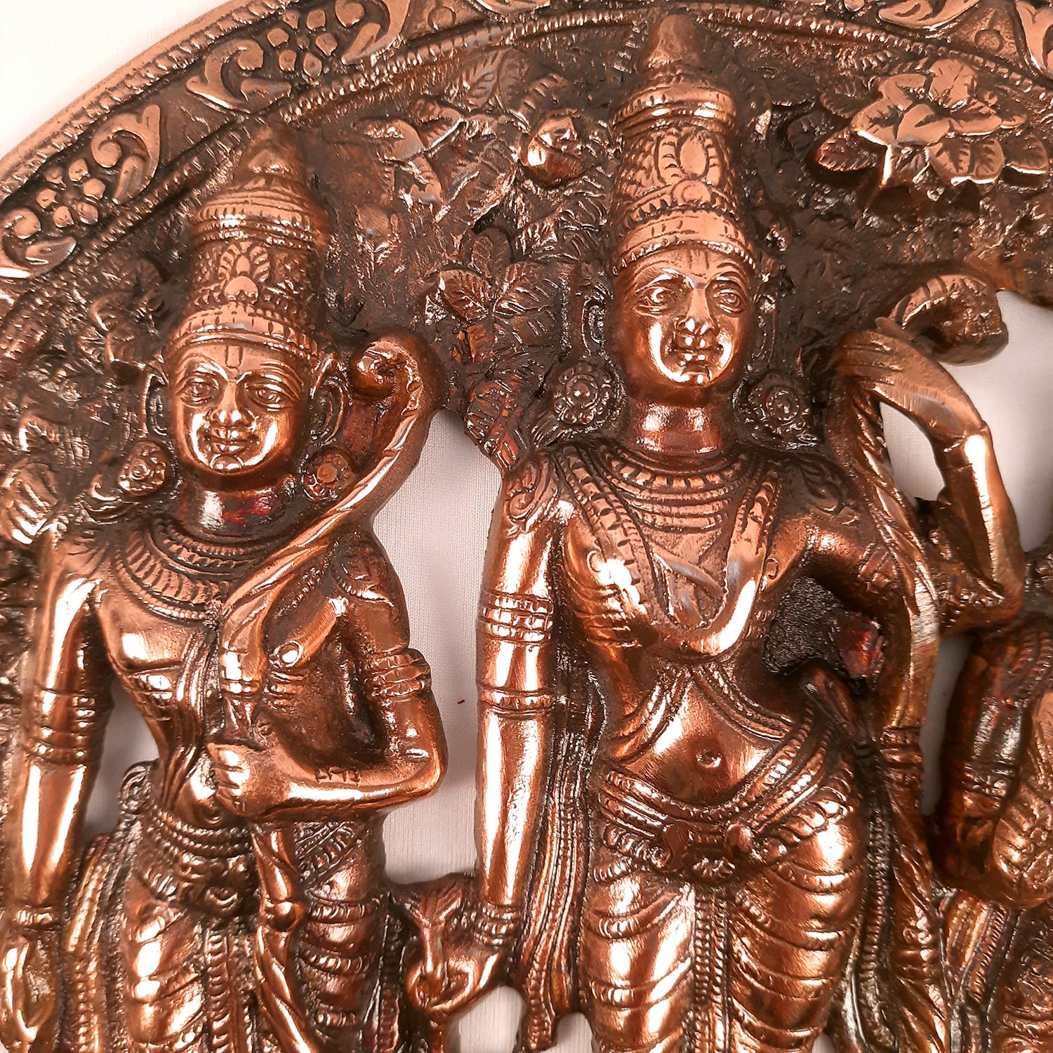 Ram Darbar Wall Hanging Statue | Shri Ram, Sita, Laxman With Hanuman Wall Idol - for Puja Room, Home, Living Room, Temple, Office & Gifts - 16 Inch - Apkamart