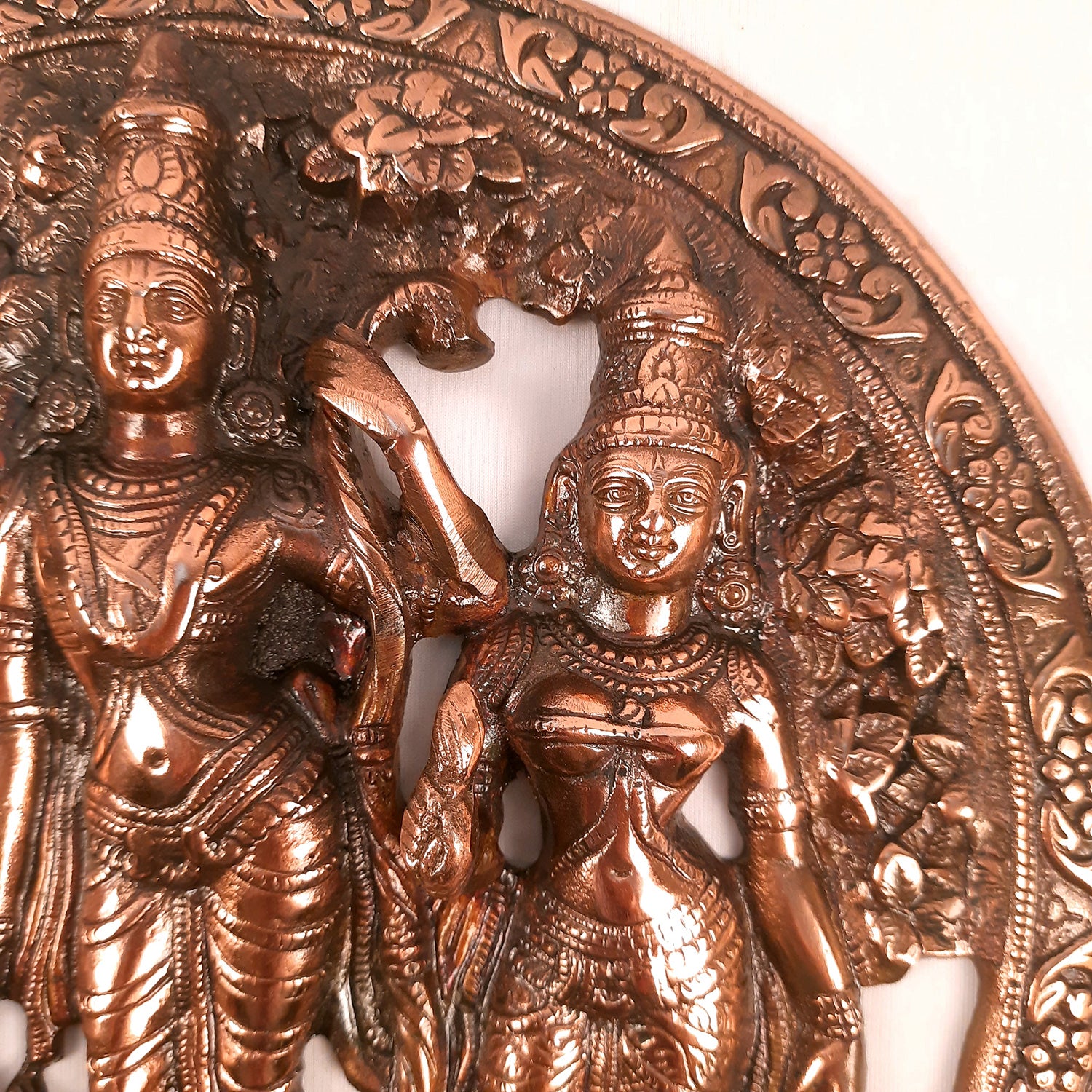 Ram Darbar Wall Hanging Statue | Shri Ram, Sita, Laxman With Hanuman Wall Idol - for Puja Room, Home, Living Room, Temple, Office & Gifts - 16 Inch - Apkamart