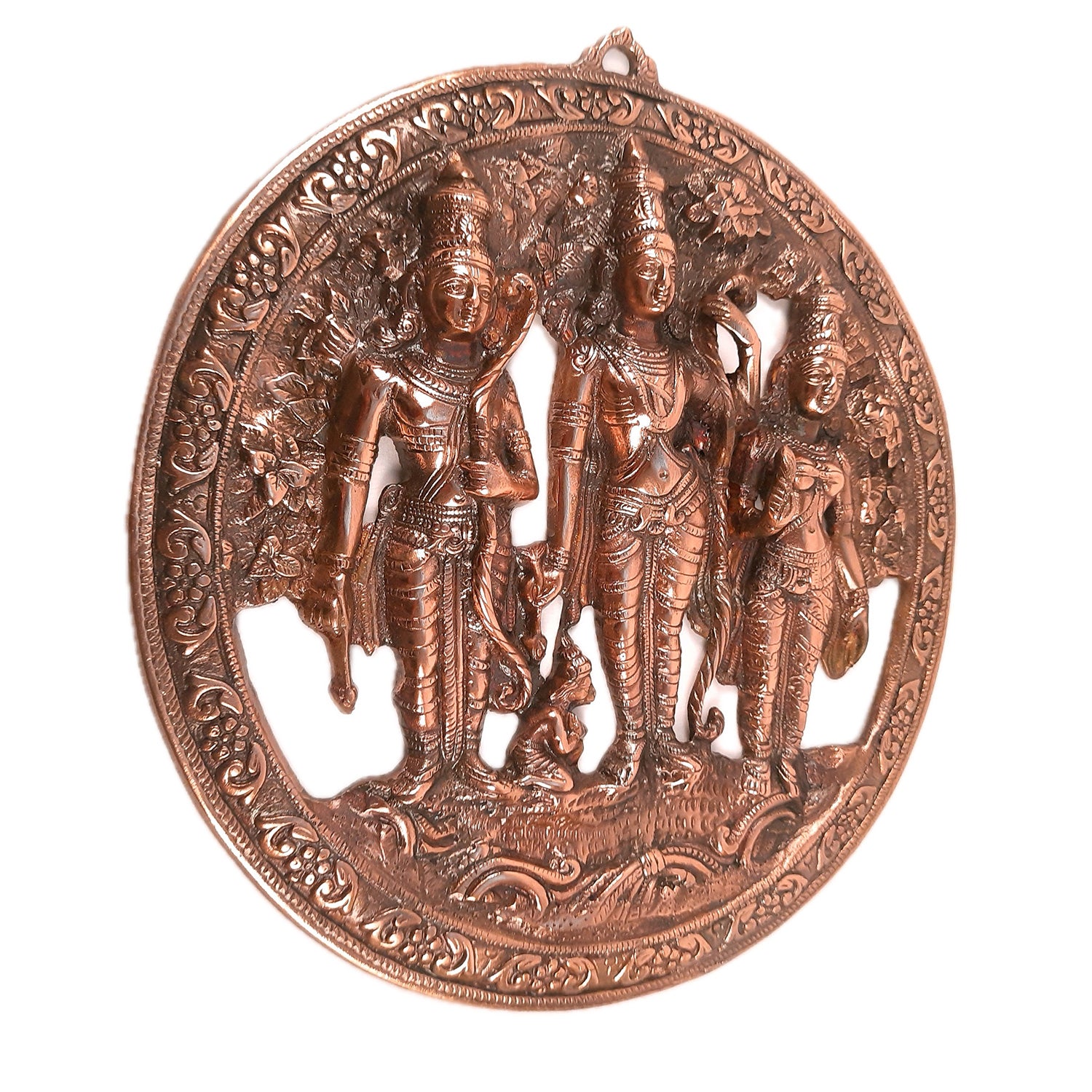 Ram Darbar Wall Hanging Statue | Shri Ram, Sita, Laxman With Hanuman Wall Idol - for Puja Room, Home, Living Room, Temple, Office & Gifts - 16 Inch - Apkamart