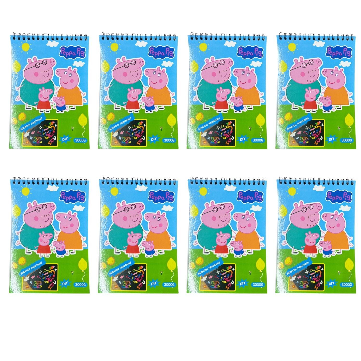 Pig Design Scratch Paper Art & Craft Magic Coloring Book for Kids | Drawing & Coloring Book | Creative DIY Art Notebook | Fun Return Gift for Birthday Parties - Apkamart #Style_pack Of 8