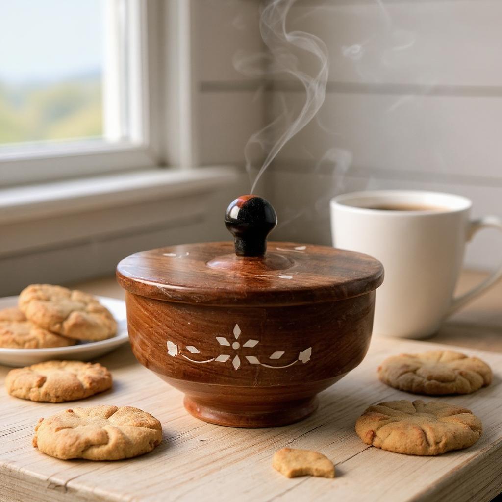 Wooden Bowl | Sugar Pot| Dry Fruit Box Container | Salt Spice Jar | Masala Box | Multi-Use Container - for Home, Kitchen, Dining Table Decor - 5 Inch - Apkamart