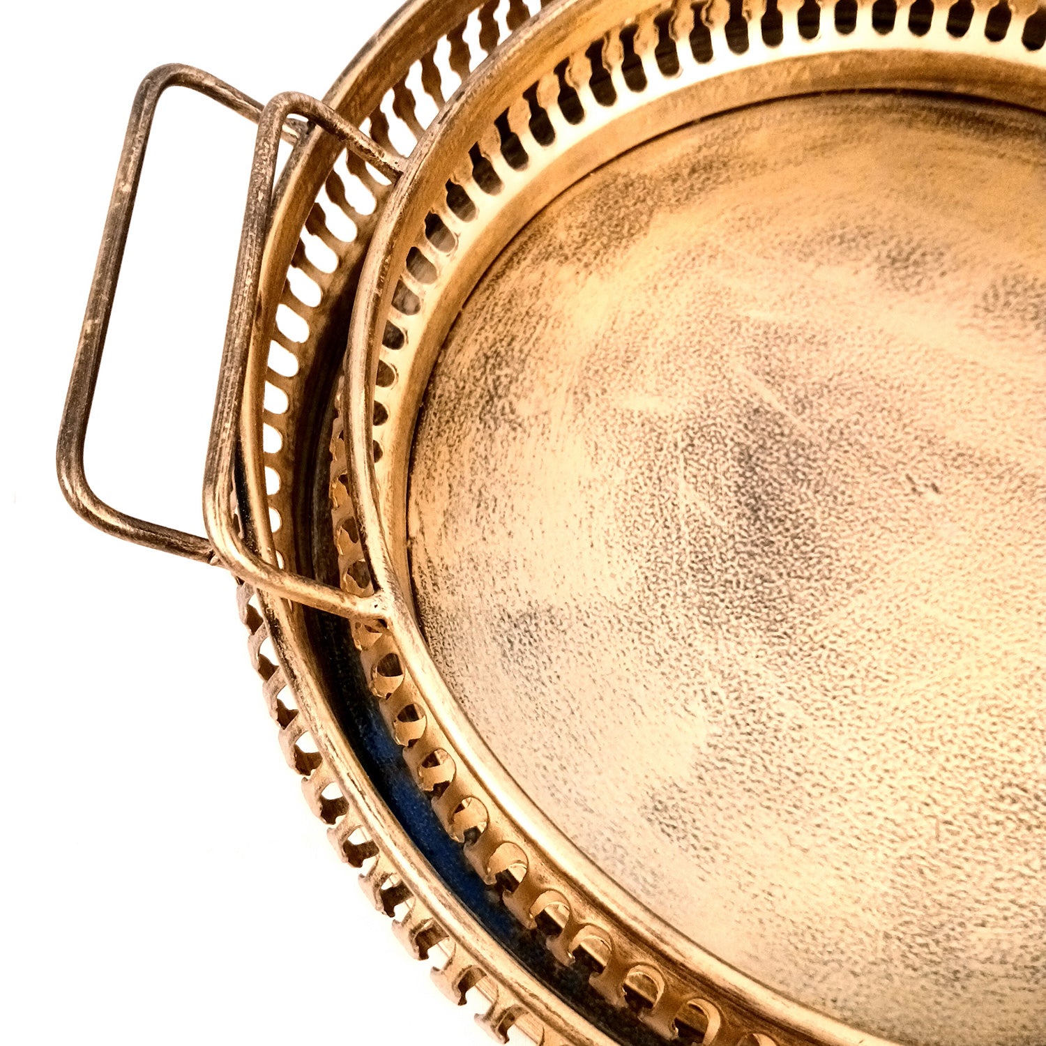 Serving Tray Set | Metal Trays For Tea, Coffee & Snacks | Multipurpose Decorative Tray & Platters - For Home, Dining Table Organization, Kitchen & Gifts - 12 Inch (Pack of 2) - Apkamart