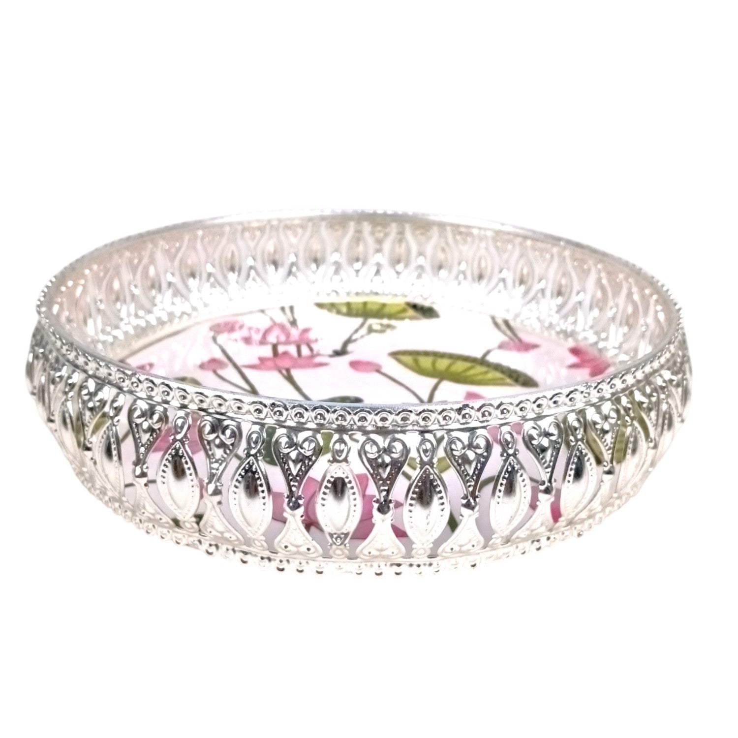 Round Serving Tray | Tray for Kitchen & Home Decor | Handcrafted Decorative Tray | Beautiful Tray for Dining & Center Table - 8 Inch