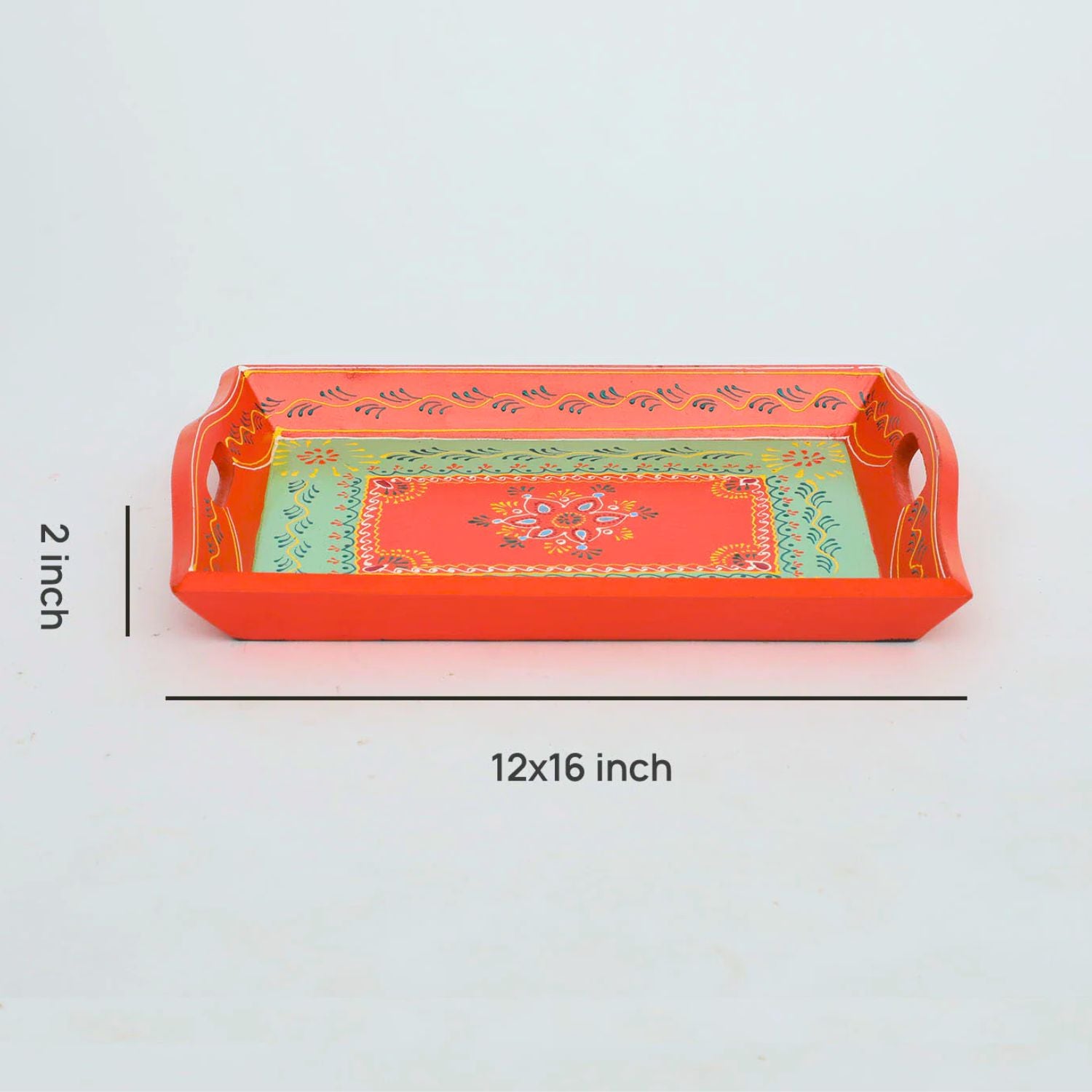 Wooden Serving Tray Set | Tea & Snacks Serving Platter - For Home, Dining Table, Kitchen Decor | Wedding & Housewarming Gift (Combo of 3) - Apkamart #Style_Design 1