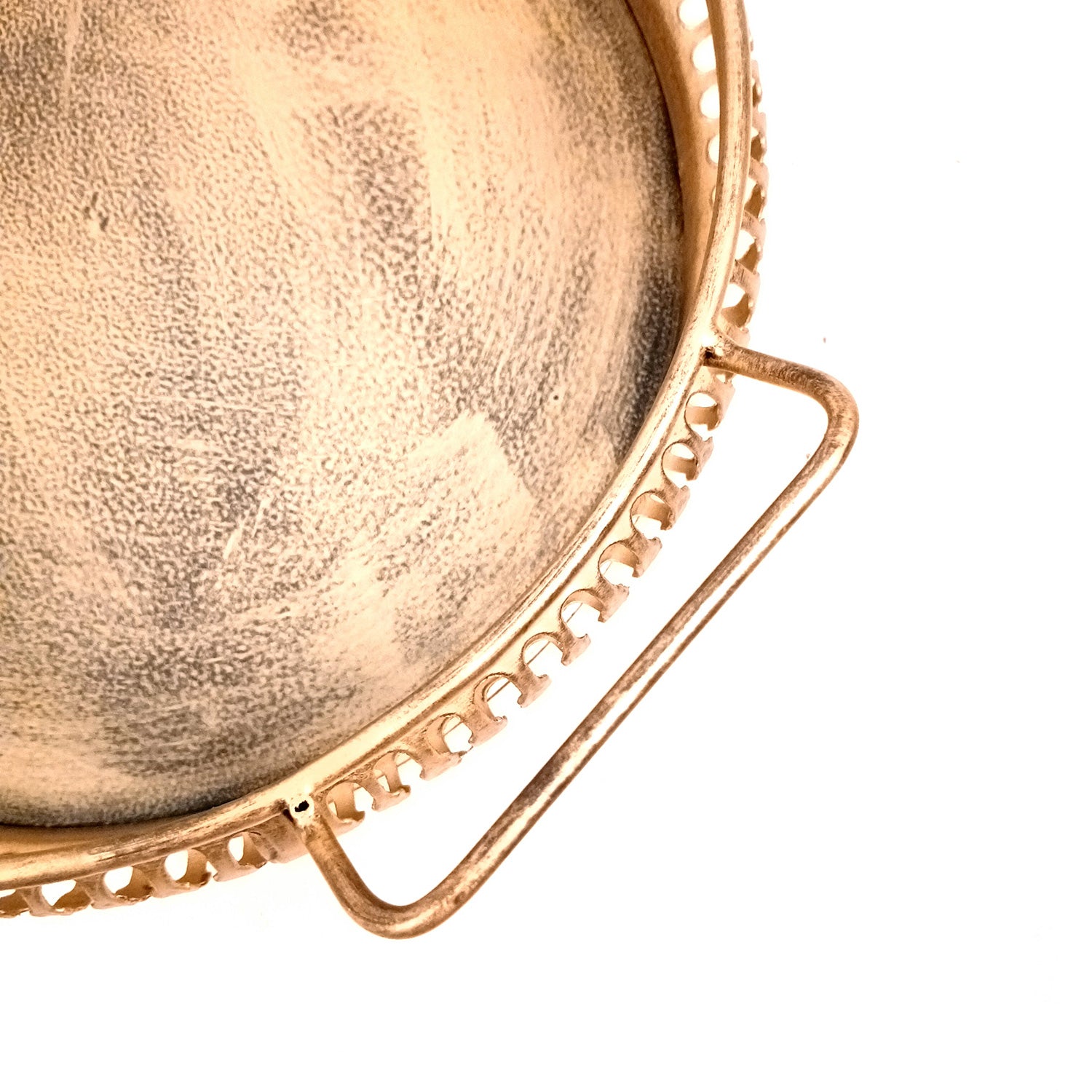 Serving Tray Set | Metal Trays For Tea, Coffee & Snacks | Multipurpose Decorative Tray & Platters - For Home, Dining Table Organization, Kitchen & Gifts - 12 Inch (Pack of 2) - Apkamart