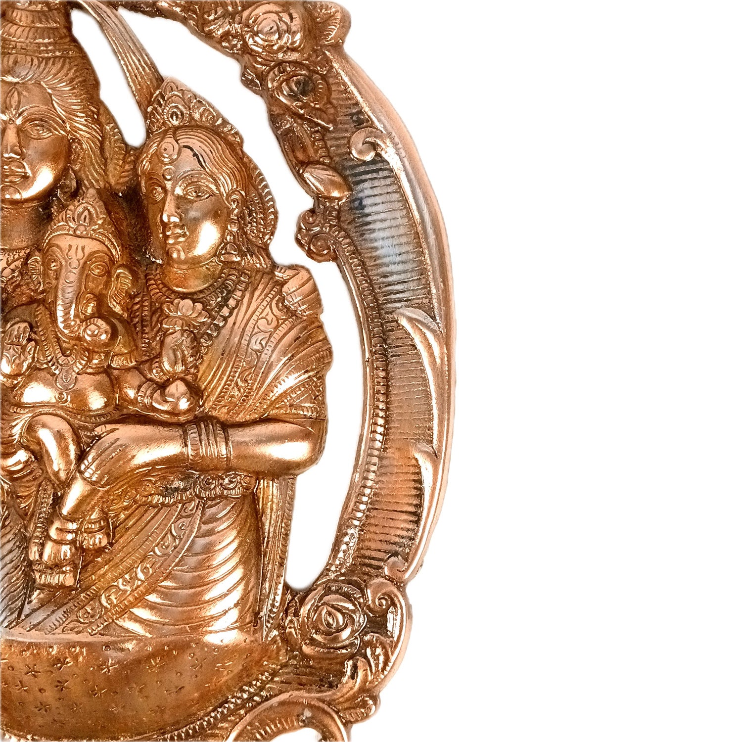 Shiv Parivar - Shiva, Parvati Ganesh Wall Hanging - for Home, Puja Room Decor, Living Room & Gift - 16 Inch - Apkamart