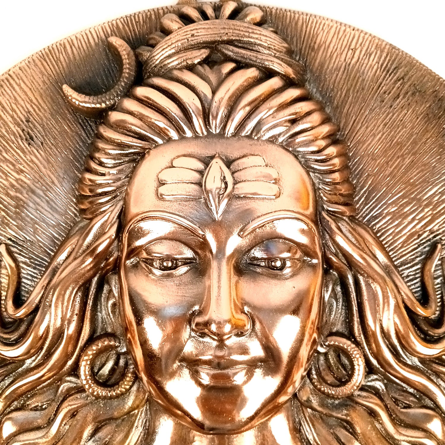 Shiv Wall Hanging | Mahadev Shiva Face Wall Art Large Size - for Home, Puja Room, Big Walls Decor, Living Room & Gift - 24 Inch - Apkamart #Size_21 Inch