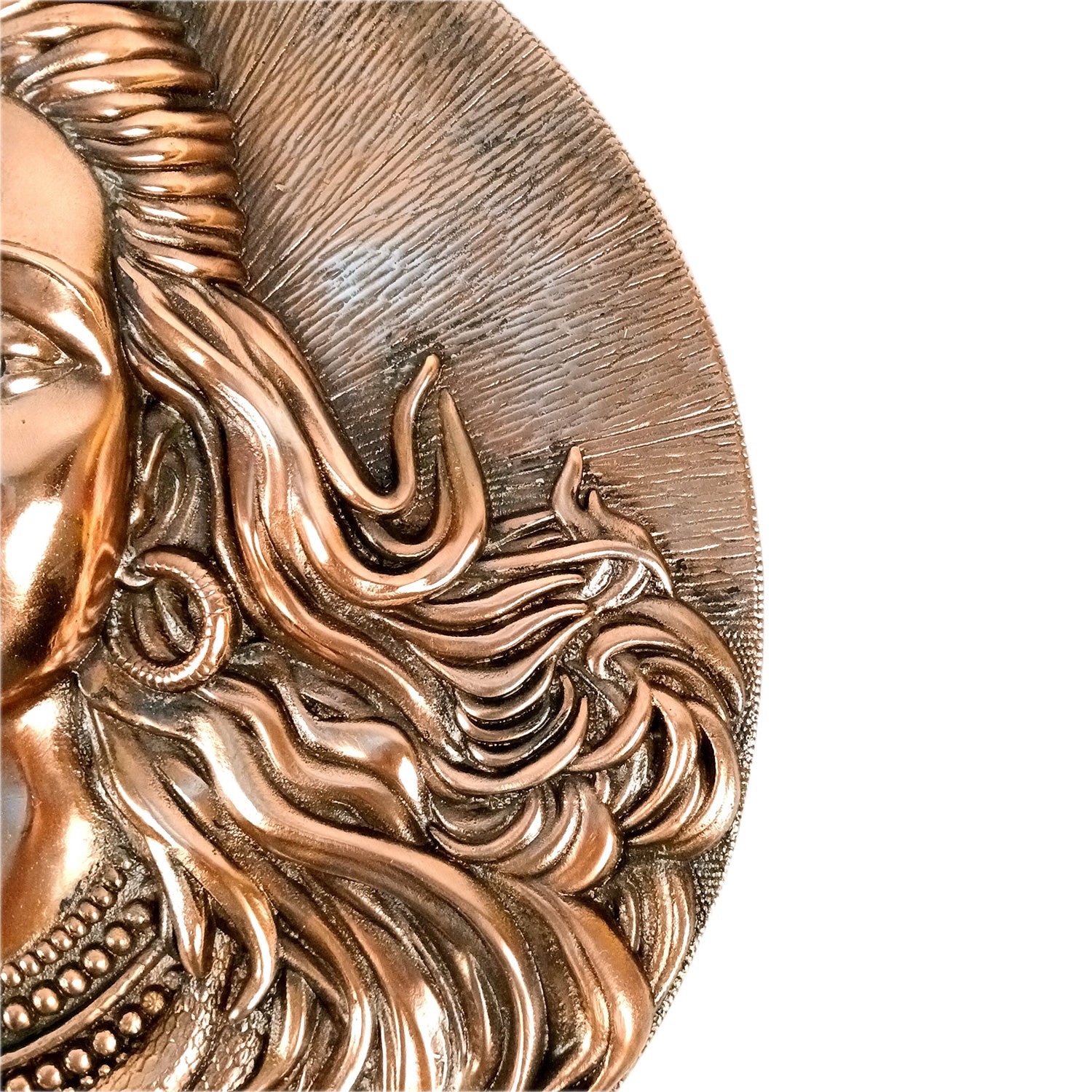 Shiv Wall Hanging | Mahadev Shiva Face Wall Art Large Size - for Home, Puja Room, Big Walls Decor, Living Room & Gift - 24 Inch - Apkamart #Size_21 Inch