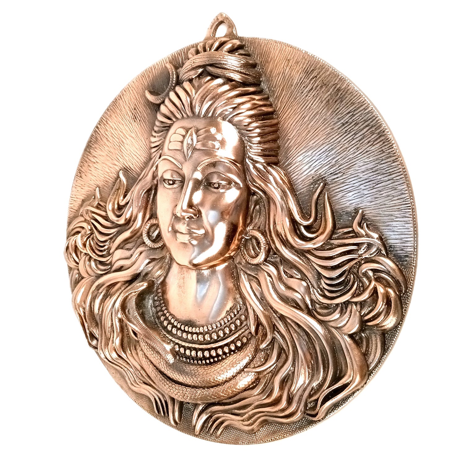 Shiv Wall Hanging | Mahadev Shiva Face Wall Art Large Size - for Home, Puja Room, Big Walls Decor, Living Room & Gift - 24 Inch - Apkamart #Size_21 Inch