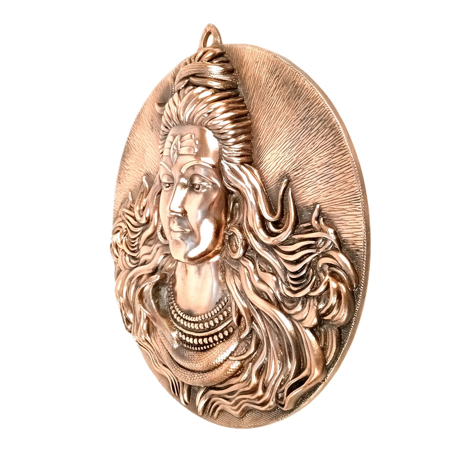 Shiv Wall Hanging | Mahadev Shiva Face Wall Art Large Size - for Home, Puja Room, Big Walls Decor, Living Room & Gift - 24 Inch - Apkamart #Size_21 Inch