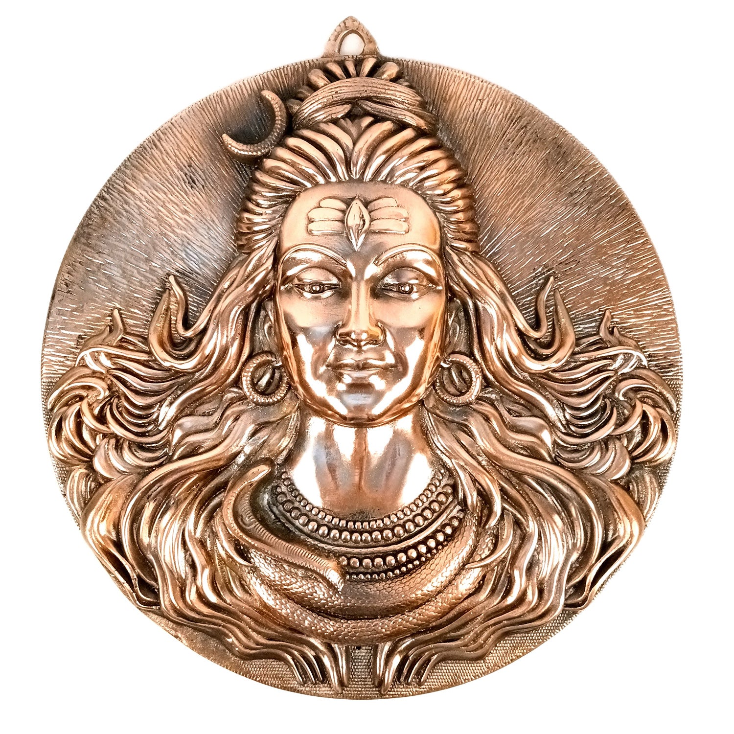 Shiv Wall Hanging | Mahadev Shiva Face Wall Art Large Size - for Home, Puja Room, Big Walls Decor, Living Room & Gift - 24 Inch - Apkamart #Size_21 Inch