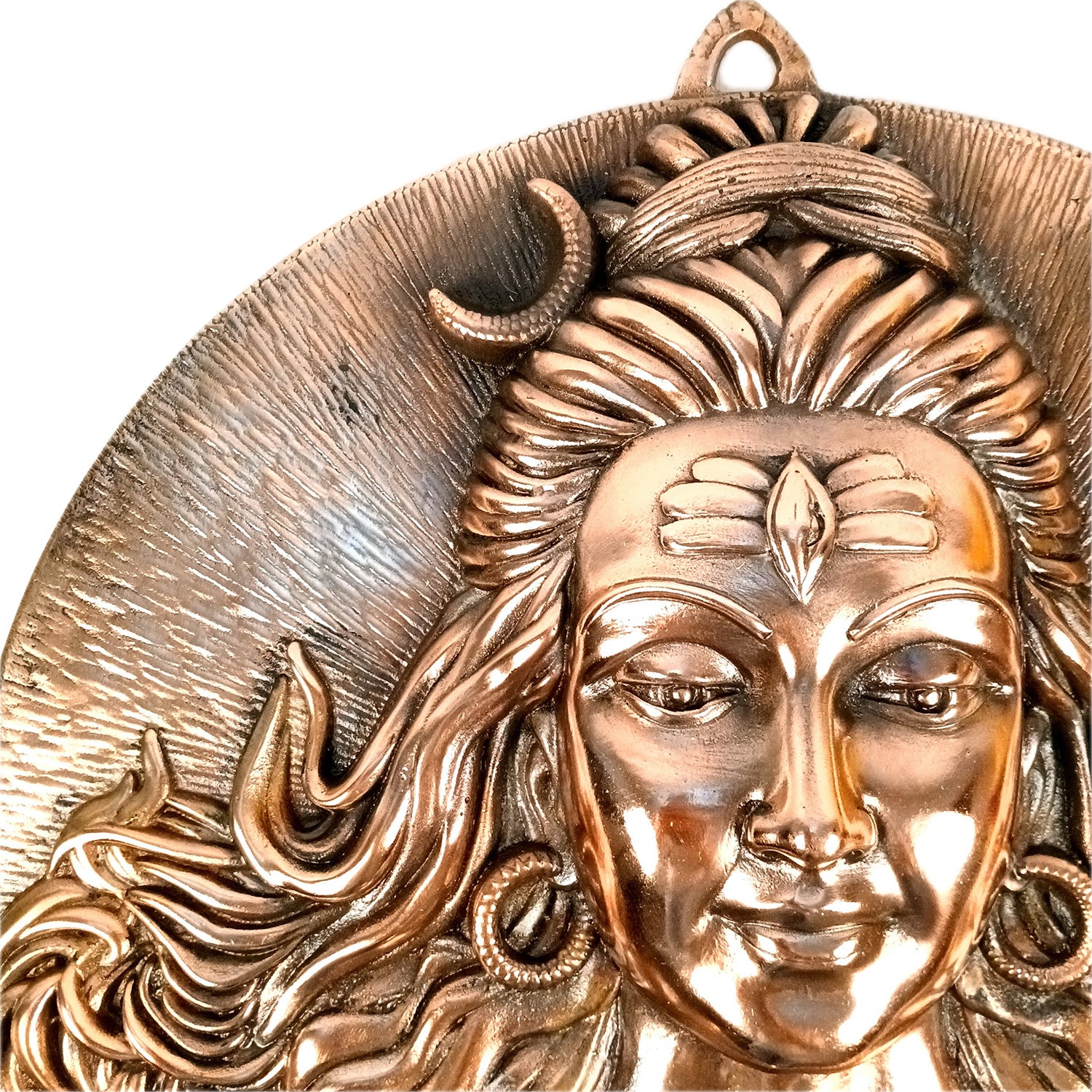 Shiv Wall Hanging | Mahadev Shiva Face Wall Art Large Size - for Home, Puja Room, Big Walls Decor, Living Room & Gift - 24 Inch - Apkamart #Size_21 Inch