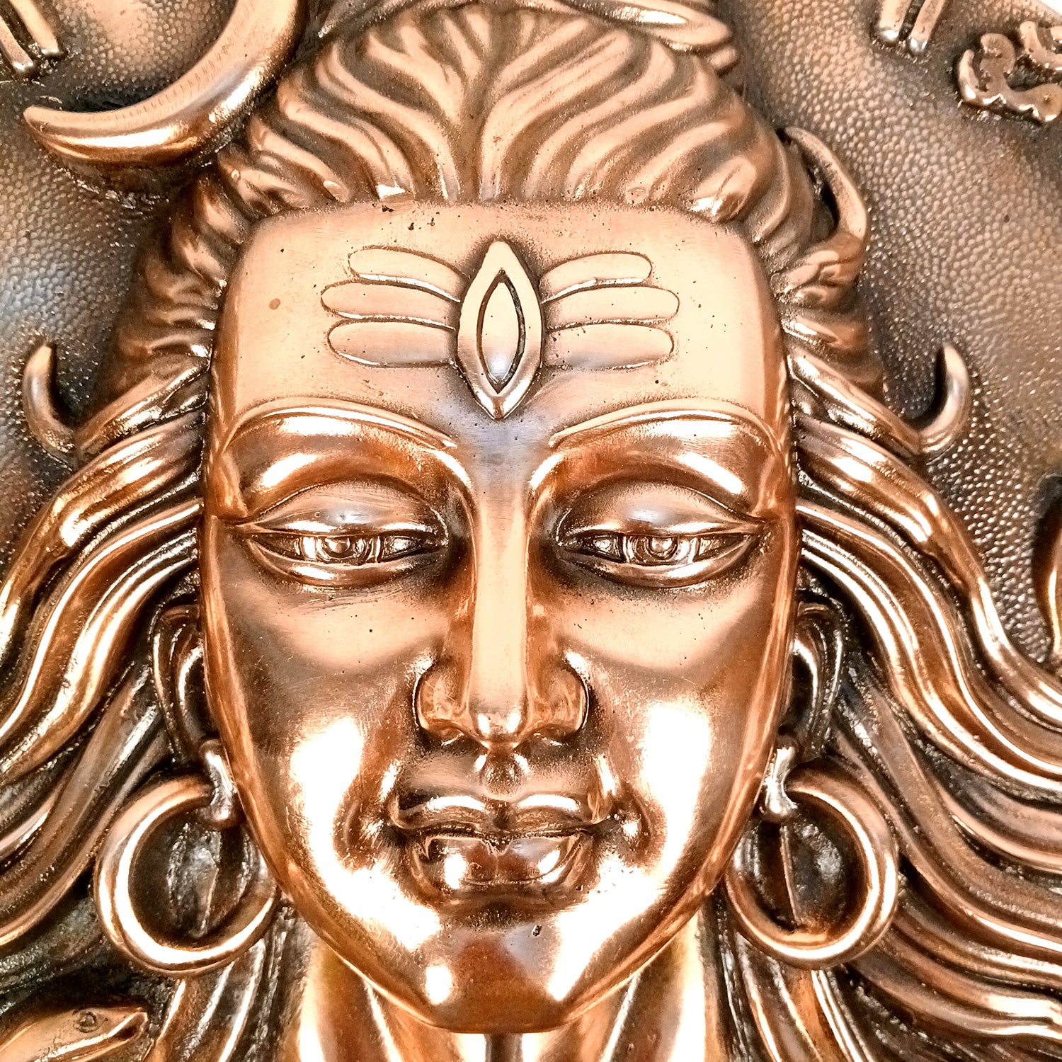 Shiv Wall Hanging | Mahadev Shiva Face Wall Art Large Size - for Home, Puja Room, Big Walls Decor, Living Room & Gift - 24 Inch - Apkamart #Size_24 Inch