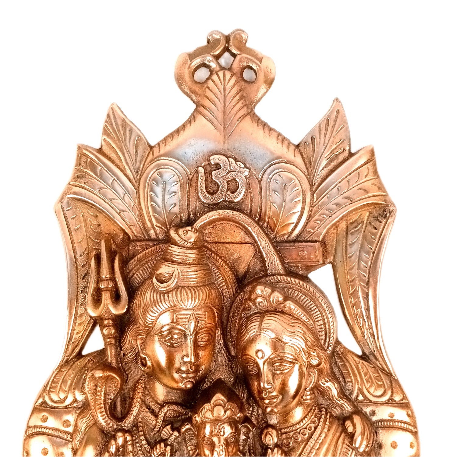 Shiv Parivar - Shiva, Parvati Ganesh Wall Hanging - for Home, Puja Room Decor, Living Room & Gift - 19 Inch - Apkamart