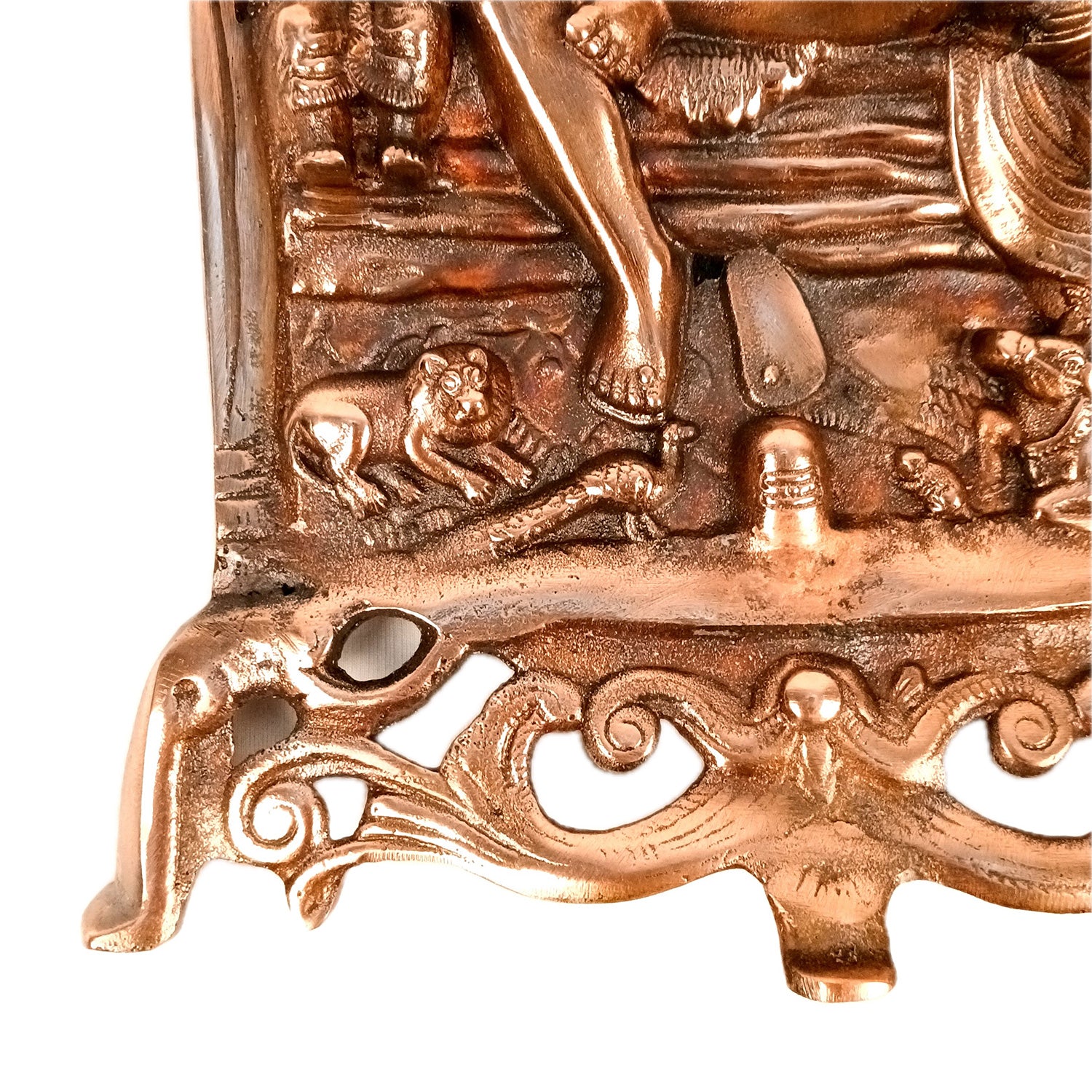 Shiv Parivar - Shiva, Parvati Ganesh, Kartikeya Wall Hanging - for Home, Puja Room Decor, Living Room & Gift - 16 Inch (Metal - Alloy, Color - Copper Shade) - Apkamart