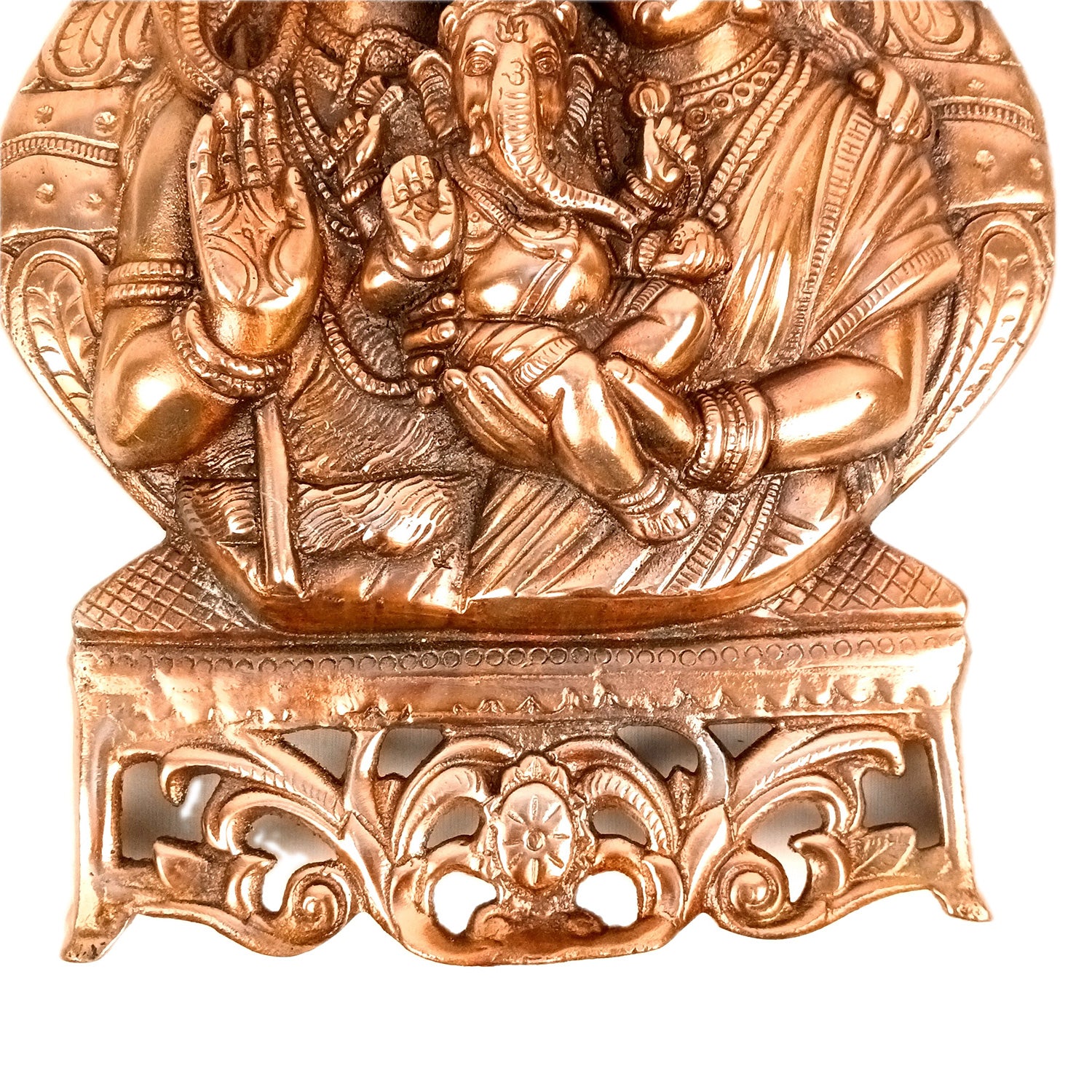 Shiv Parivar - Shiva, Parvati Ganesh Wall Hanging - for Home, Puja Room Decor, Living Room & Gift - 19 Inch - Apkamart