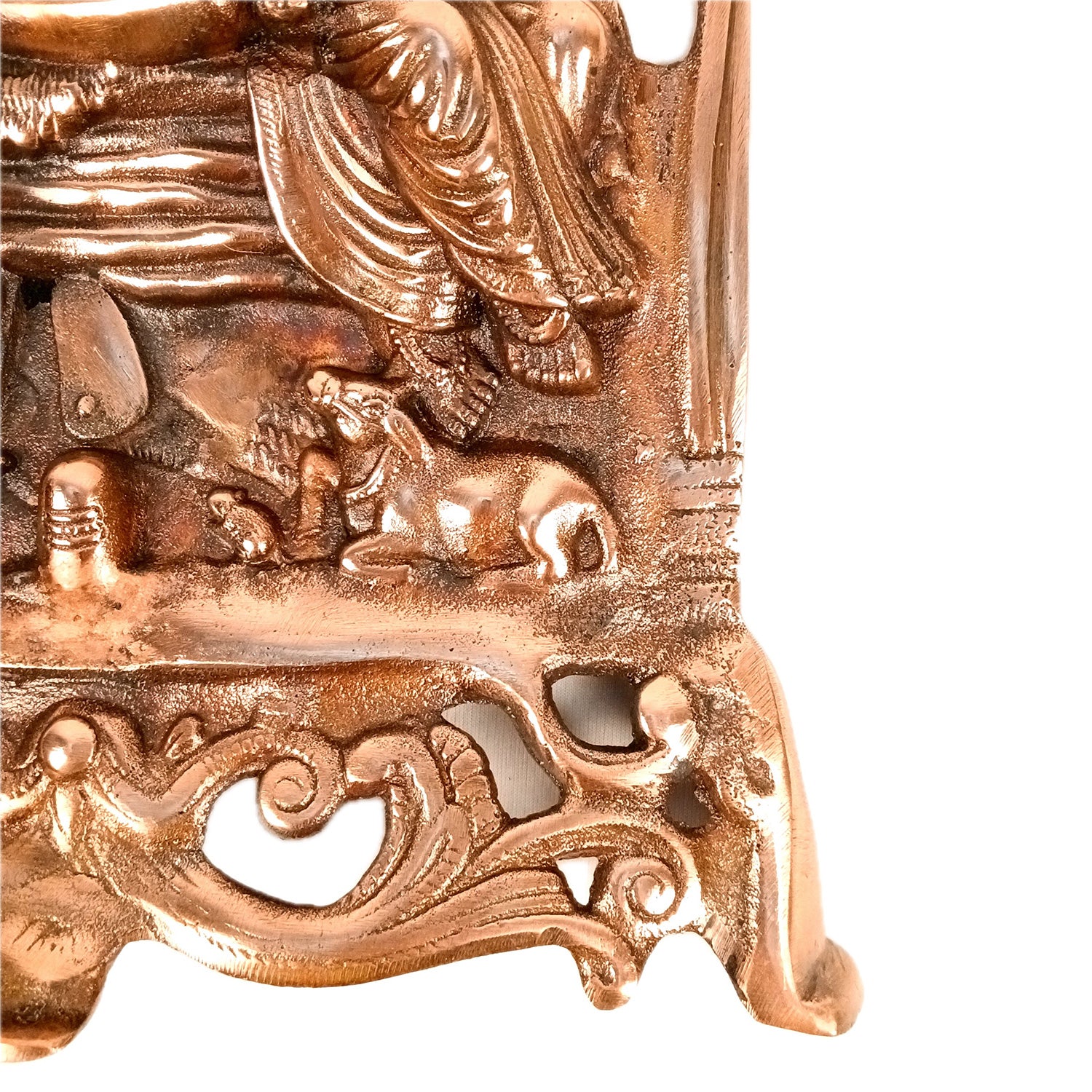 Shiv Parivar - Shiva, Parvati Ganesh, Kartikeya Wall Hanging - for Home, Puja Room Decor, Living Room & Gift - 16 Inch (Metal - Alloy, Color - Copper Shade) - Apkamart