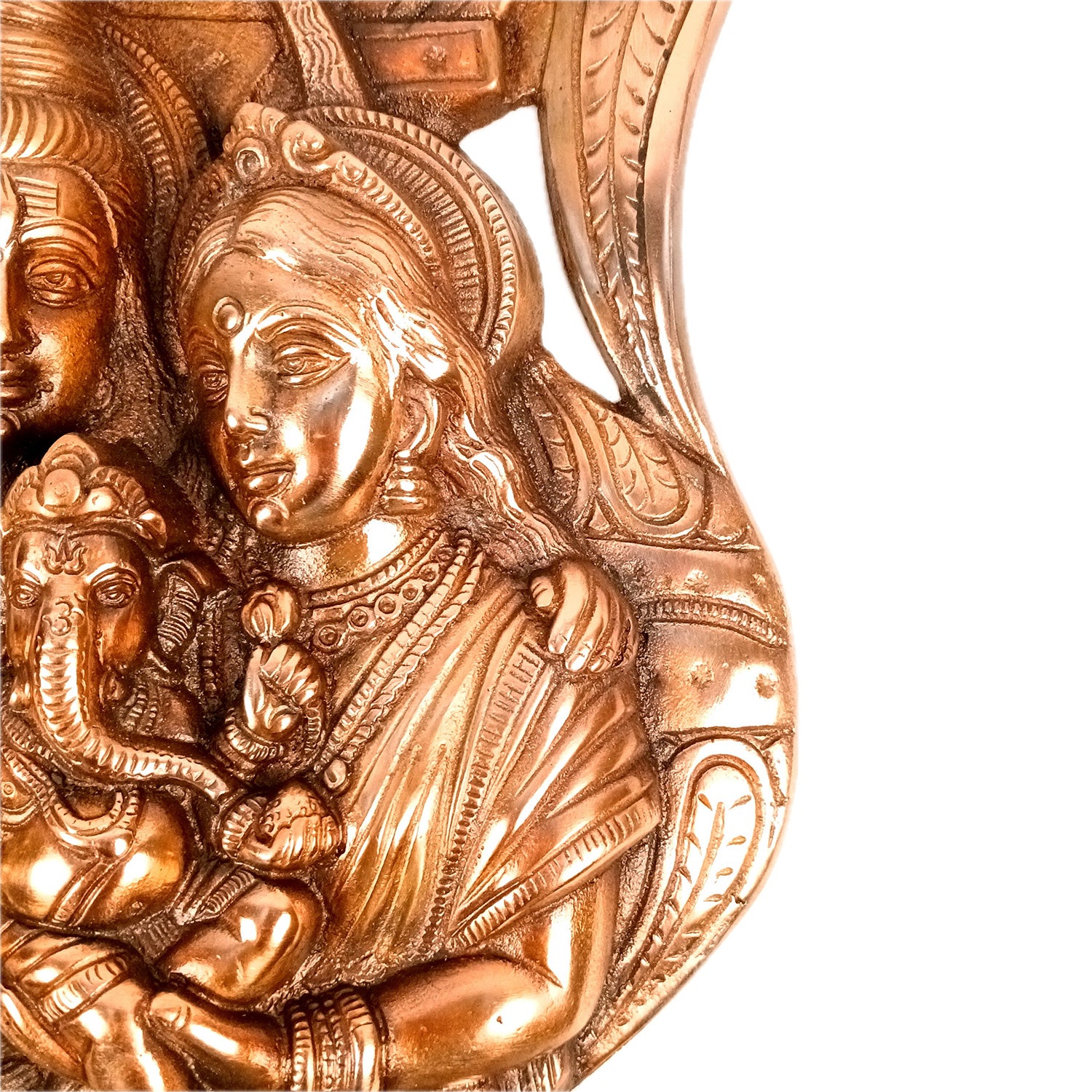 Shiv Parivar - Shiva, Parvati Ganesh Wall Hanging - for Home, Puja Room Decor, Living Room & Gift - 19 Inch - Apkamart