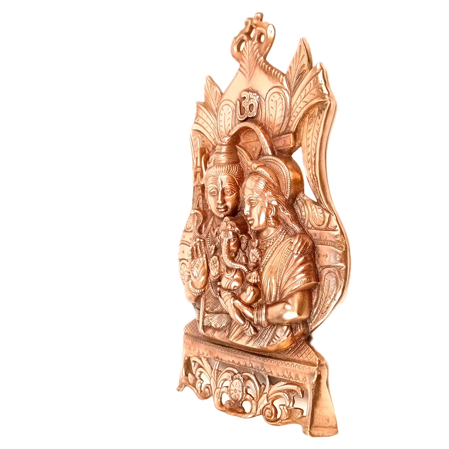 Shiv Parivar - Shiva, Parvati Ganesh Wall Hanging - for Home, Puja Room Decor, Living Room & Gift - 19 Inch - Apkamart