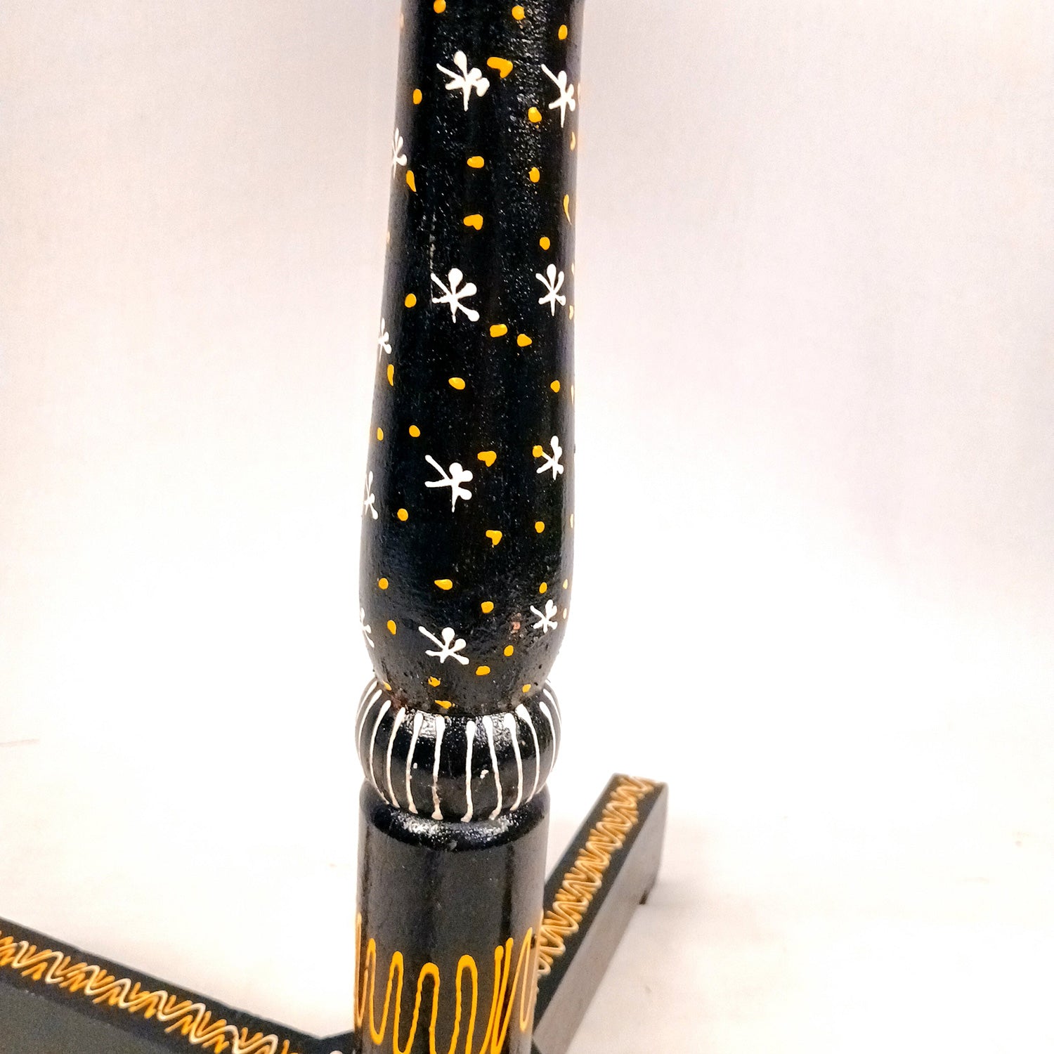 Wooden Stool Side Table | Handicraft End Table | Bed Side Table - For Living room, Sitting, Home Decor, Sofa Corner & Gifts - 20 Inch - Apkamart