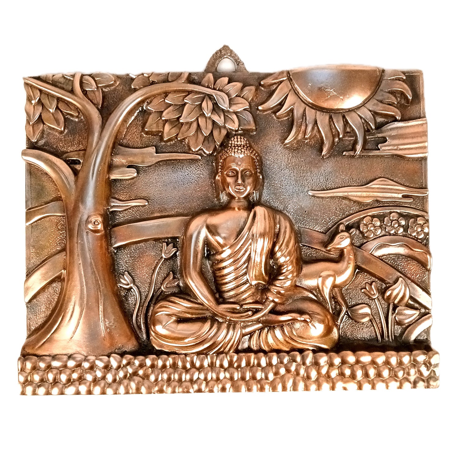 Lord Buddha Wall Hanging - Meditating Design | Bhagwan Buddha Wall Decor - for Home, Gifts & Office Decor | Spiritual Decor - 17 Inch - Apkamart