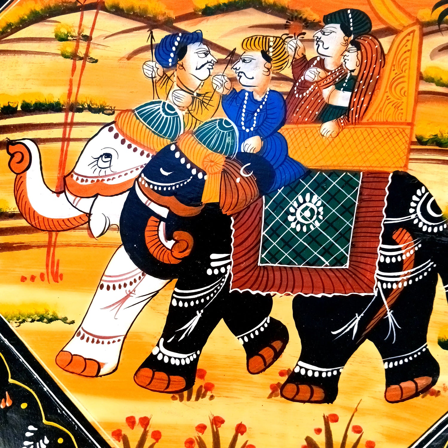 Wooden Stool Side Table | Handicraft End Table | Bed Side Table - For Living room, Sitting, Home Decor, Sofa Corner & Gifts - 20 Inch - Apkamart