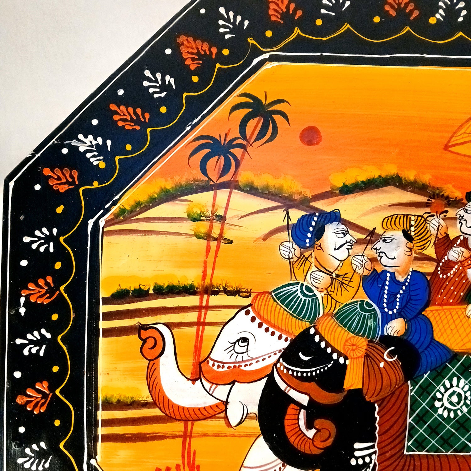 Wooden Stool Side Table | Handicraft End Table | Bed Side Table - For Living room, Sitting, Home Decor, Sofa Corner & Gifts - 20 Inch (Pack Of 2) - Apkamart