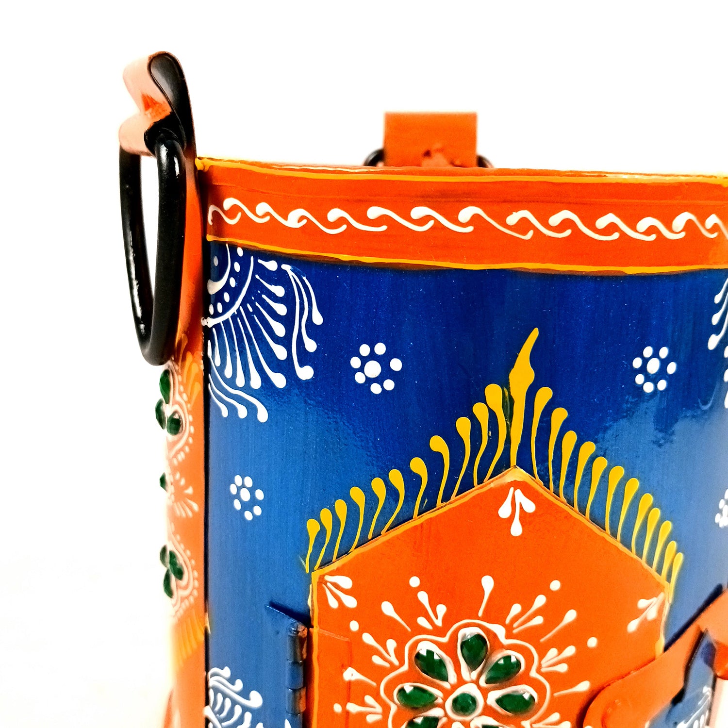 Sigri Showpiece | Decorative Hand Painted Sigdi - For Home, Living Room, Hotel, Restaurants, Resorts Decor & Gifts - 8 Inch - Apkamart #Colour_Blue