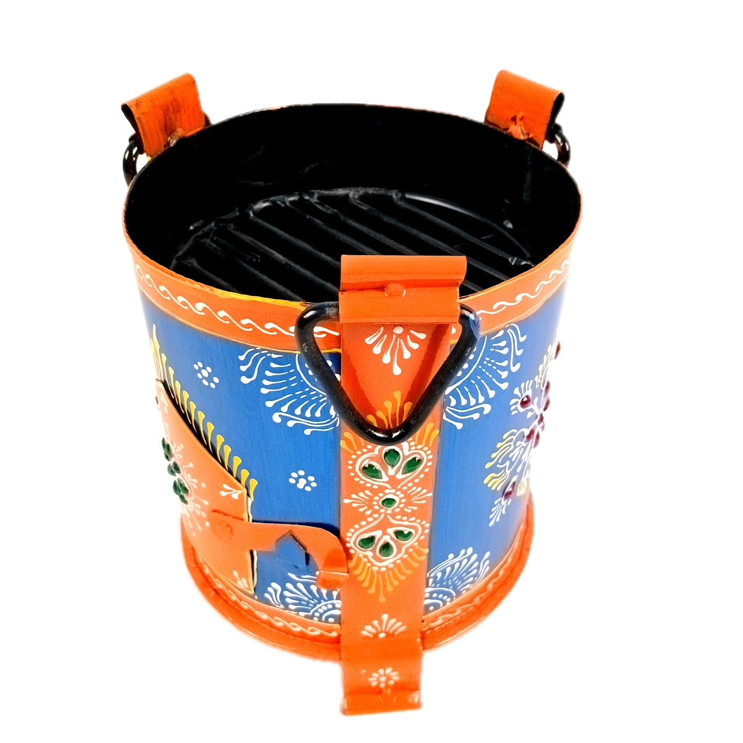 Sigri Showpiece | Decorative Hand Painted Sigdi - For Home, Living Room, Hotel, Restaurants, Resorts Decor & Gifts - 8 Inch - Apkamart #Colour_Blue