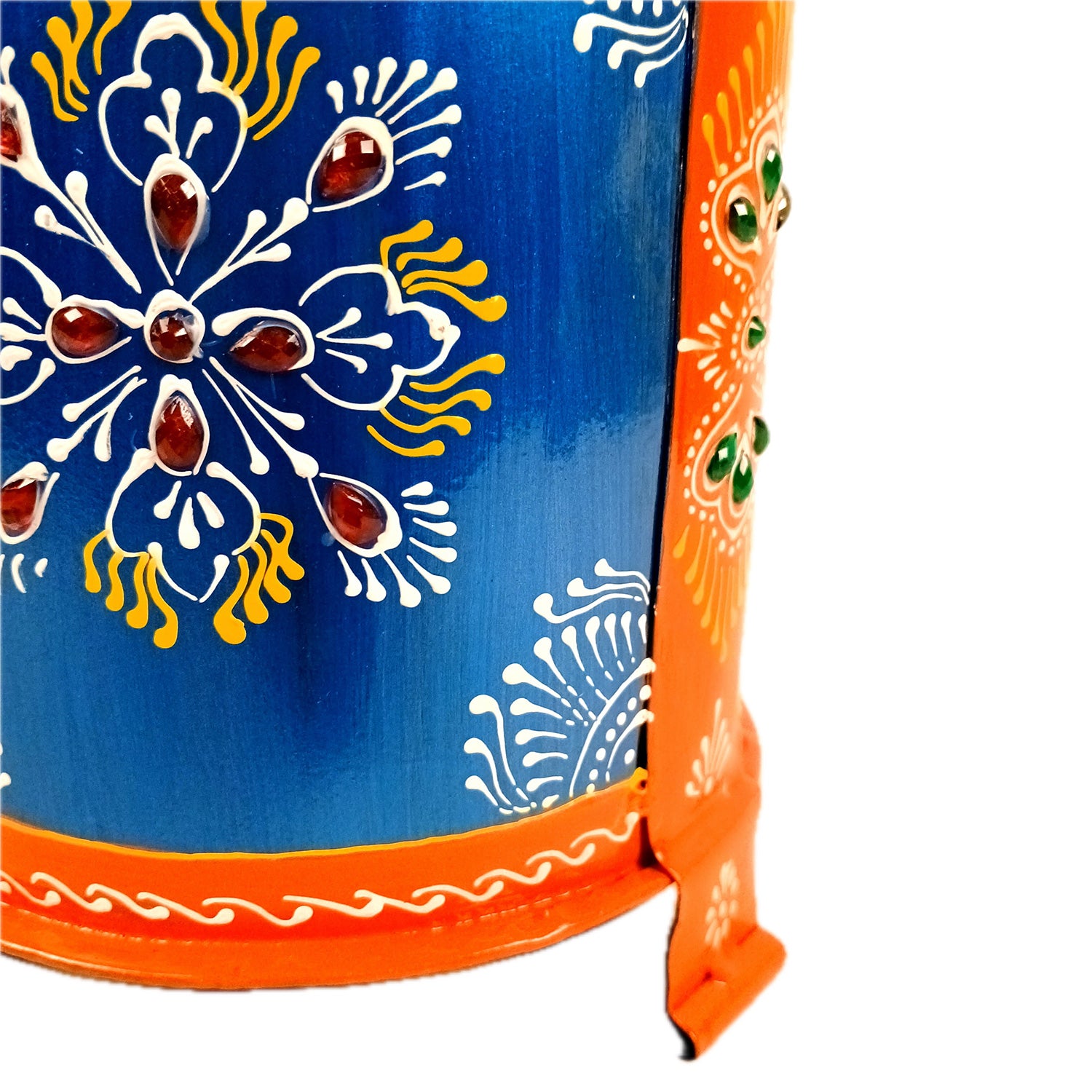 Sigri Showpiece | Decorative Hand Painted Sigdi - For Home, Living Room, Hotel, Restaurants, Resorts Decor & Gifts - 8 Inch - Apkamart #Colour_Blue