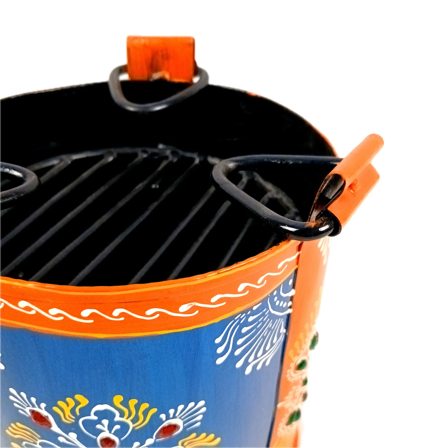 Sigri Showpiece | Decorative Hand Painted Sigdi - For Home, Living Room, Hotel, Restaurants, Resorts Decor & Gifts - 8 Inch - Apkamart #Colour_Blue