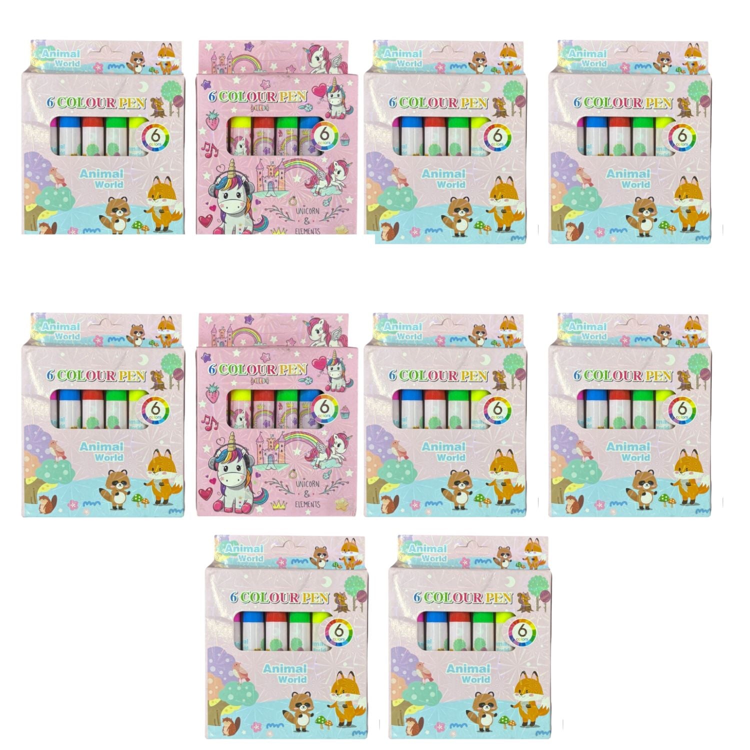 Mini Sketch Pen | Coloring Pen Set for Kids, School, Drawing, Art & Craft, Birthday Return Gifts, Students Stationery – 6 Multicolor Mini Sketch Pens in Each Pack - Apkamart #Style_Pack Of 10