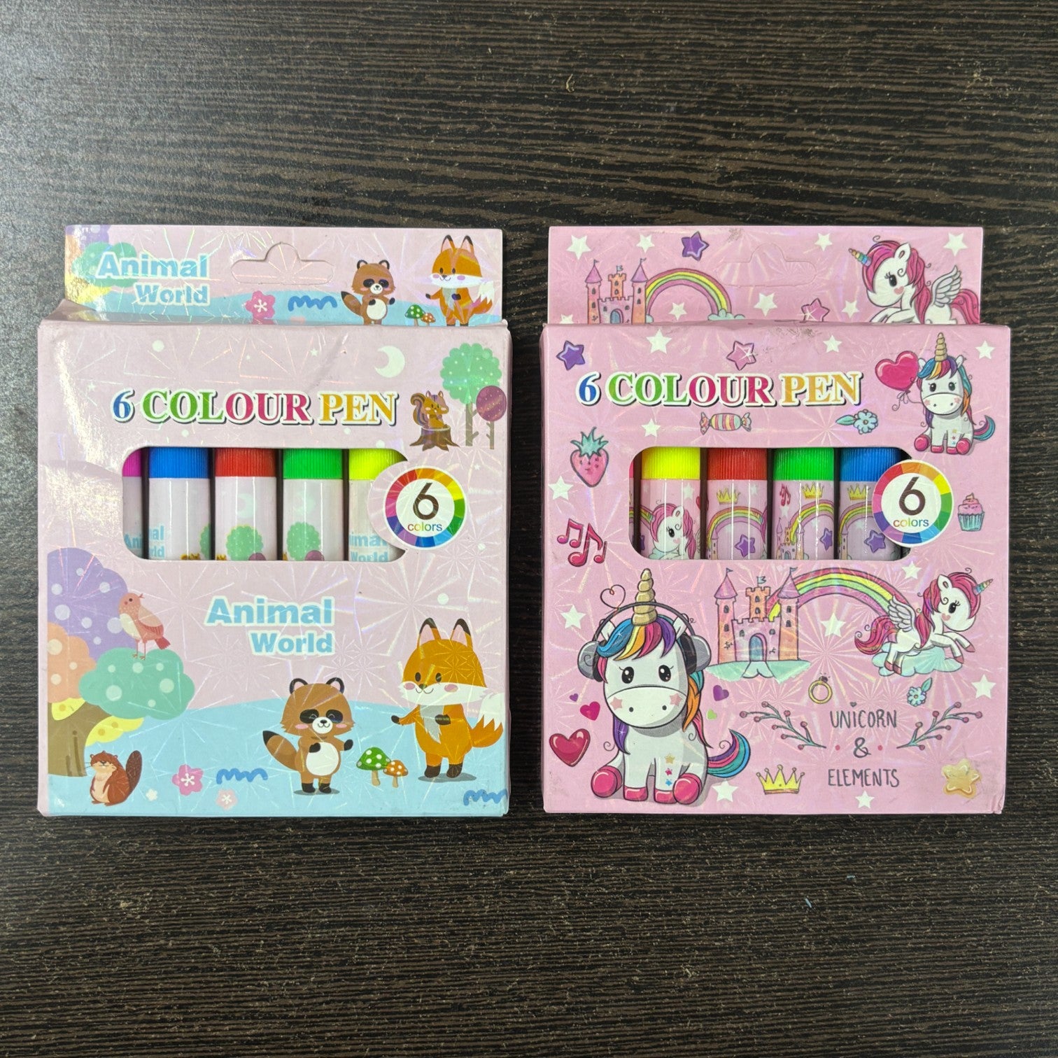 Mini Sketch Pen | Coloring Pen Set for Kids, School, Drawing, Art & Craft, Birthday Return Gifts, Students Stationery – 6 Multicolor Mini Sketch Pens in Each Pack