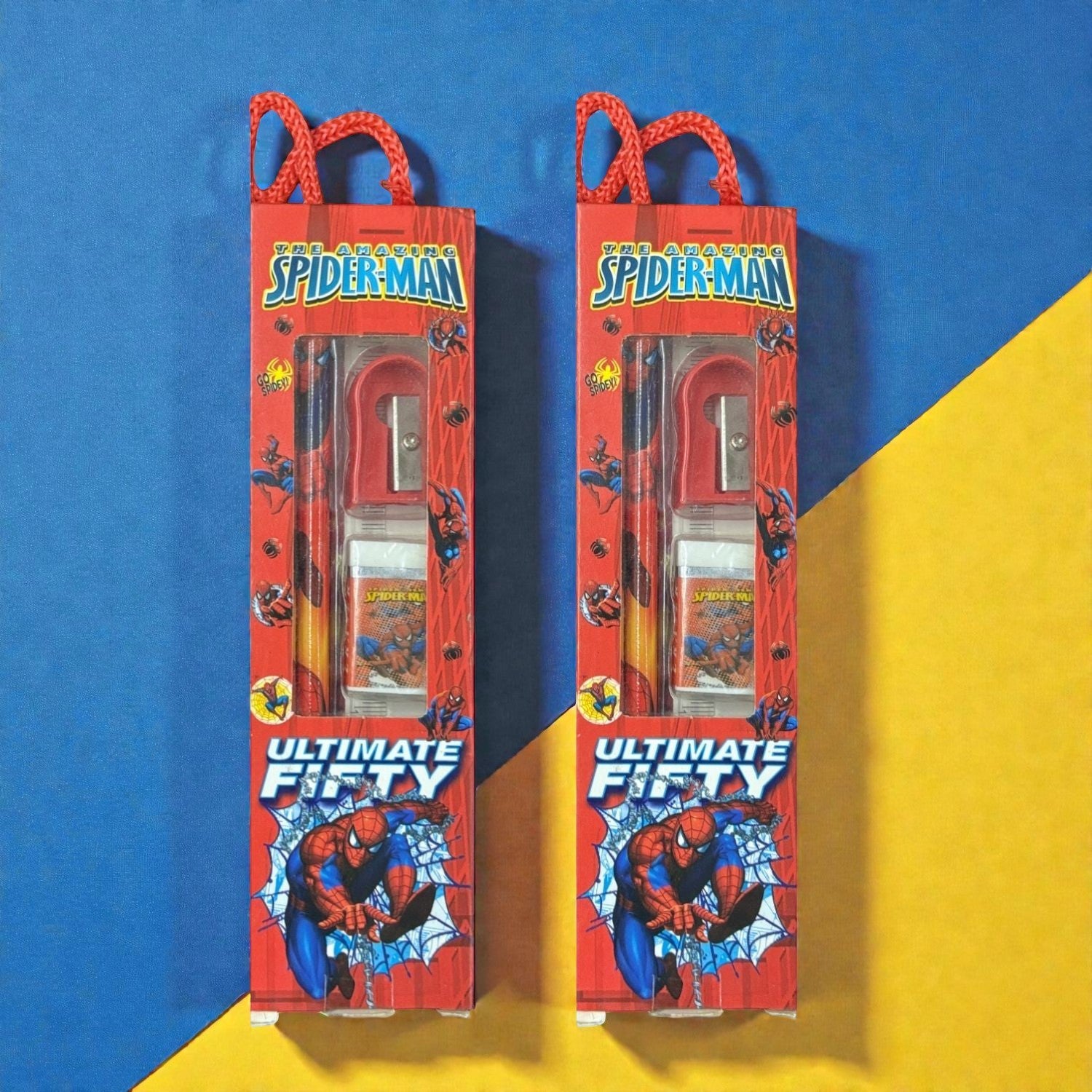 Cartoon Design Stationary Kit for Kids & Students | Complete School Stationary Kit with Pencil, Eraser, Sharpener & Study Essentials - Apkamart #Style_Pack Of 2